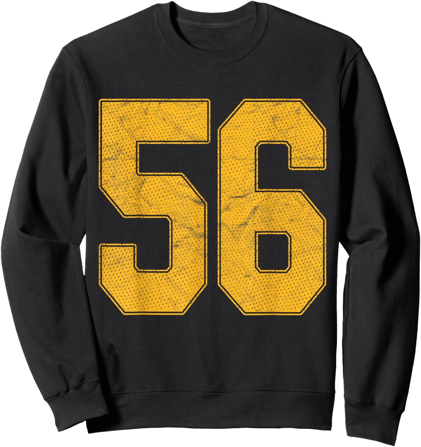 Number 56 Numbered Uniform Sports Team Jersey 56th Birthday Sweatshirt - Sweatshirt | Black