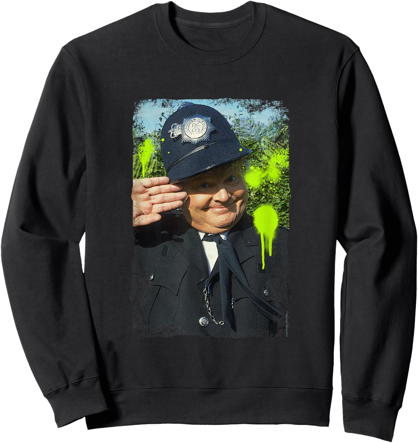 TV Times Comedian Benny Hill As Policeman 1989 Sweatshirt - Sweatshirt | Black