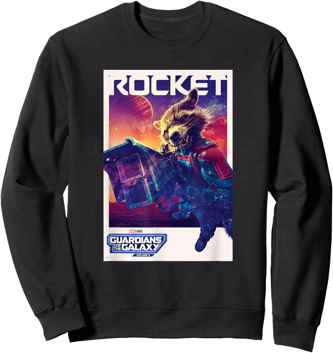 Marvel Guardians of the Galaxy Volume 3 Rocket Poster Sweatshirt - Sweatshirt | Black