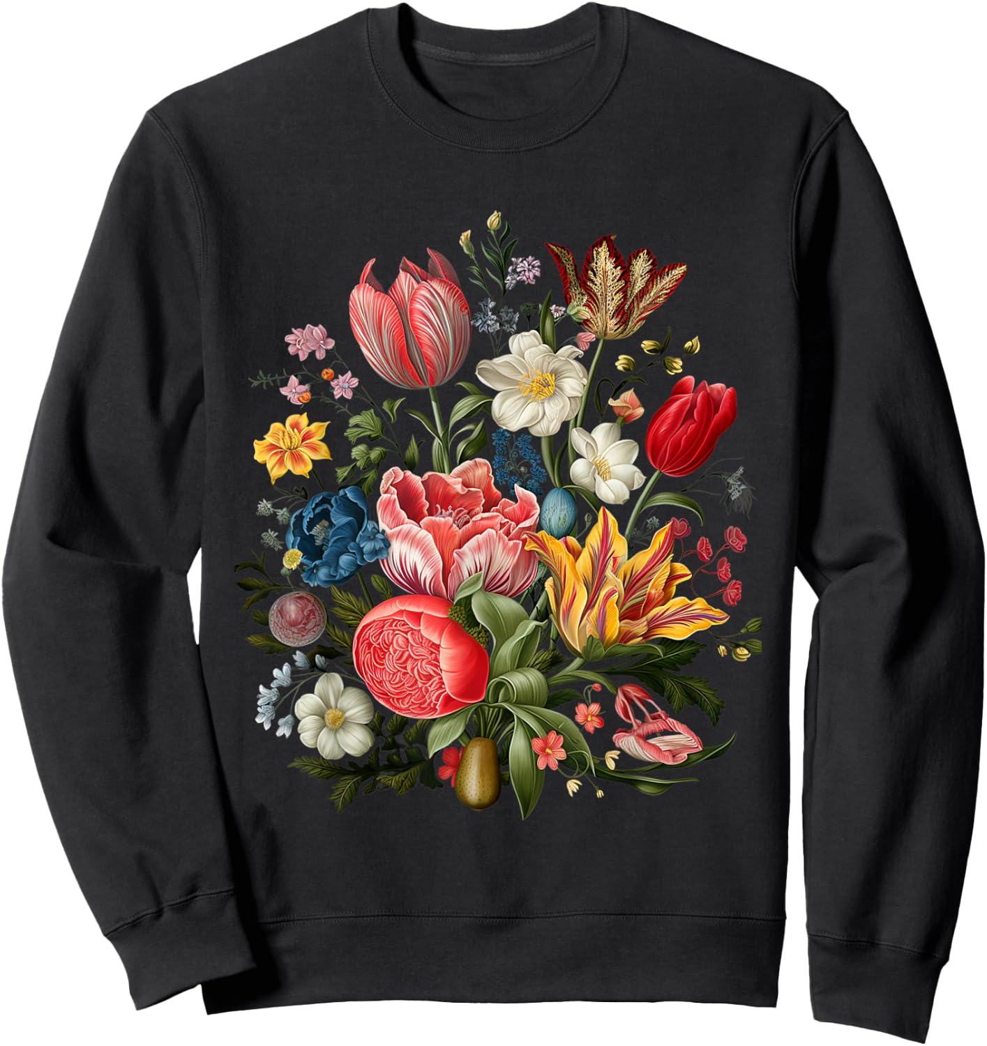 Flower Graphic Wildflower Floral Gardening Lover Sweatshirt - Sweatshirt | Black