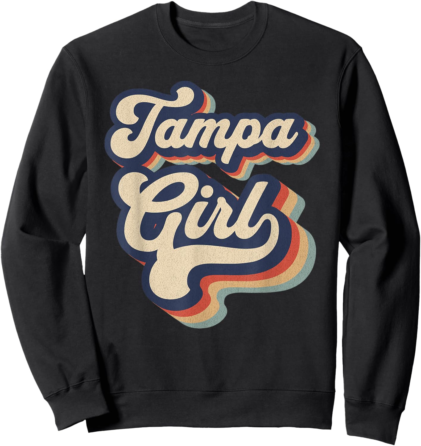 Vintage Design For Girls From Tampa Florida Sweatshirt - Sweatshirt | Black