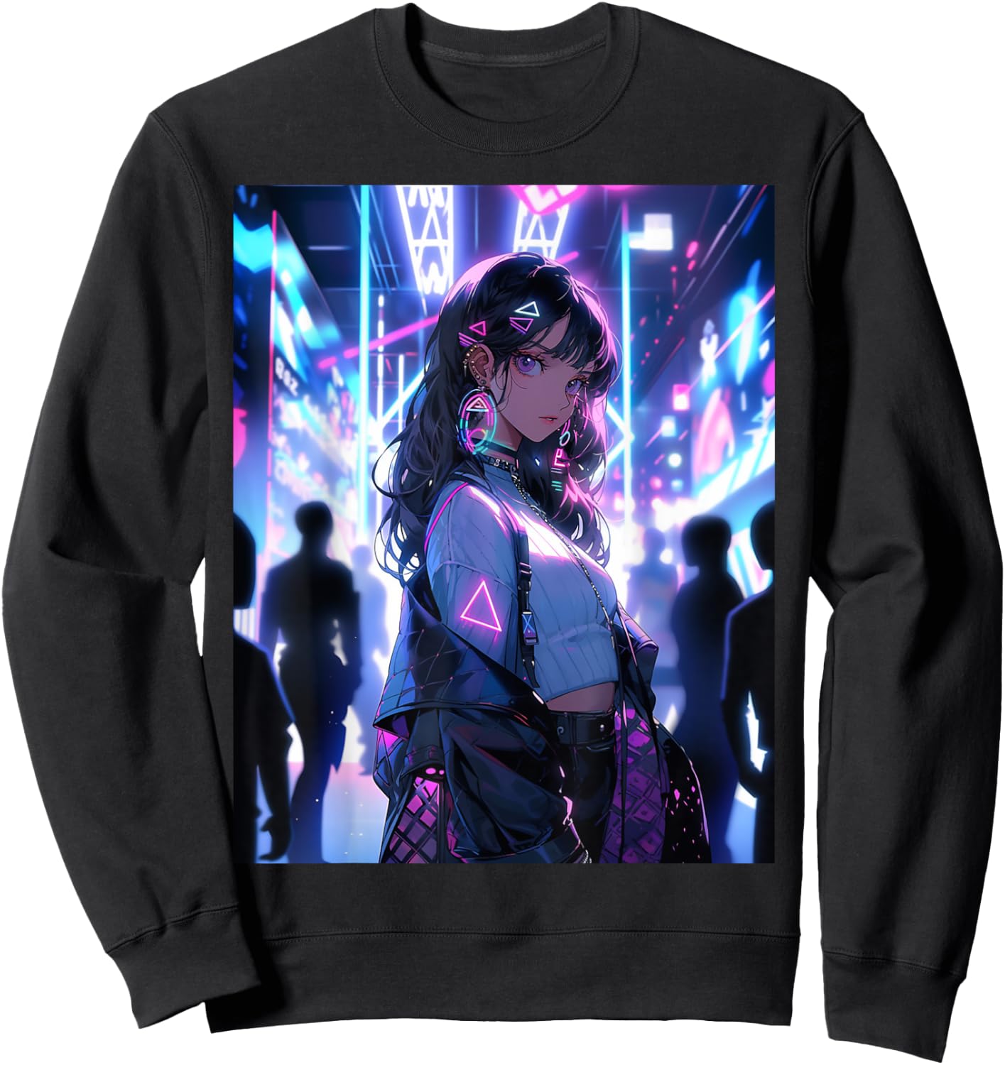 Kawaii Anime Girl Waifu Otaku - Japanese Aesthetic Sweatshirt - Sweatshirt | Black