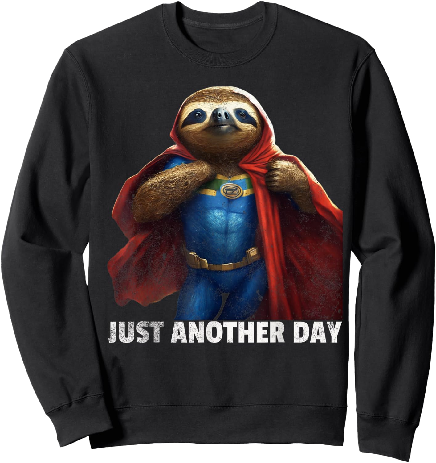 Funny Men's Sloth Flash Sweatshirt - Sweatshirt | Black