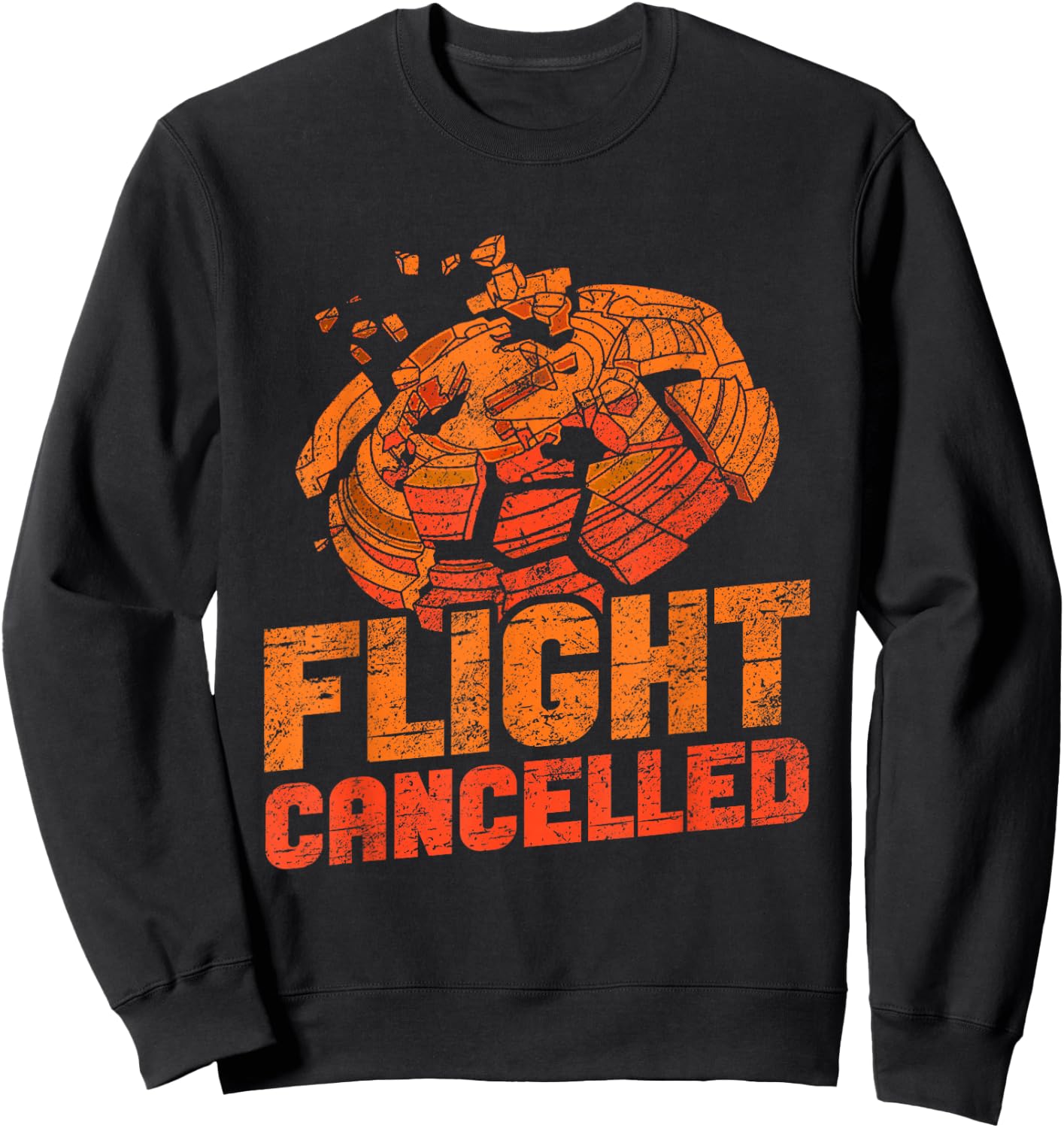 Skeet Shooting Flight Cancelled Trap Shooting Clay Pigeon Sweatshirt - Sweatshirt | Black