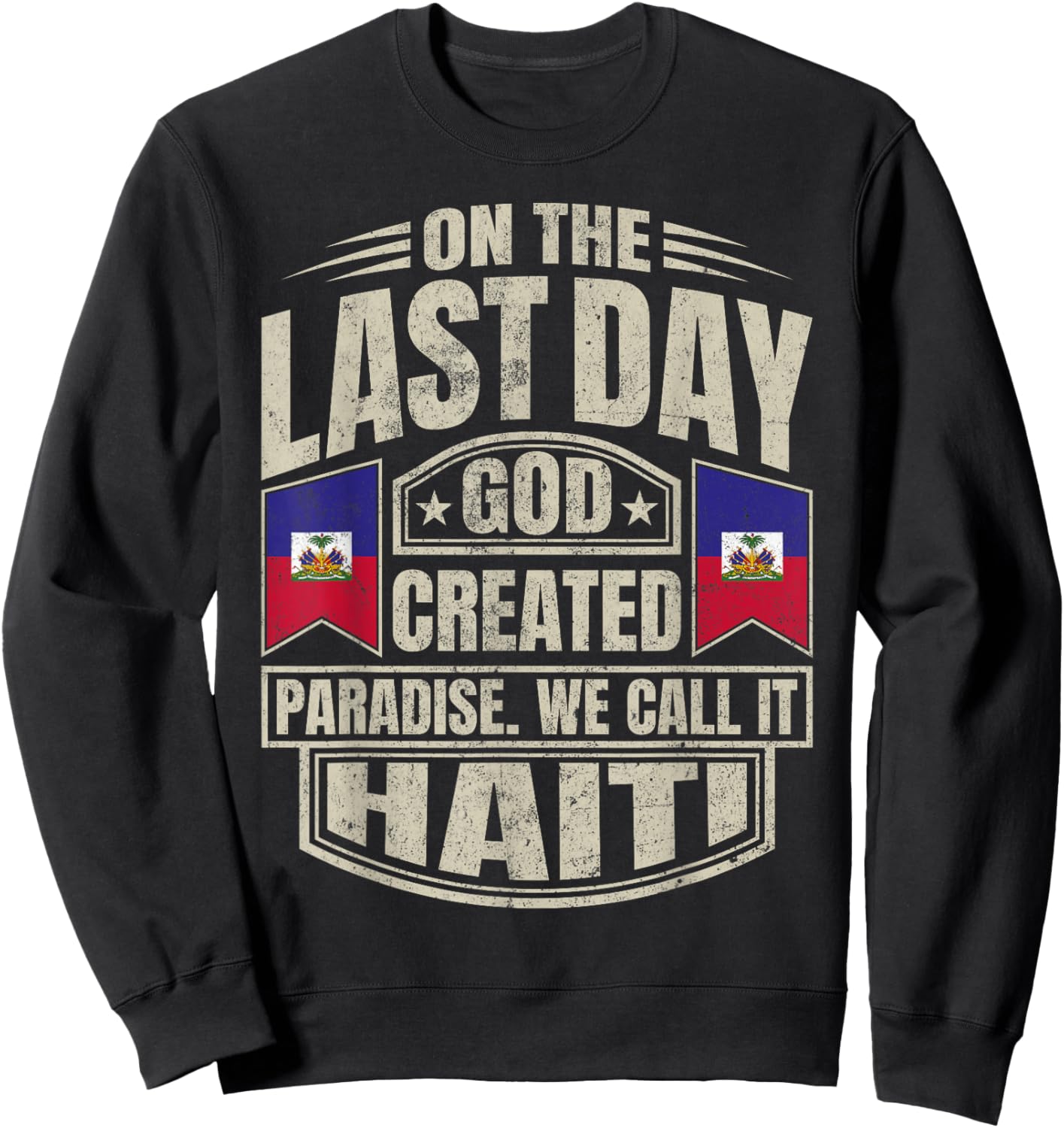 Haitian Men & Women Haiti Sweatshirt - Sweatshirt | Black