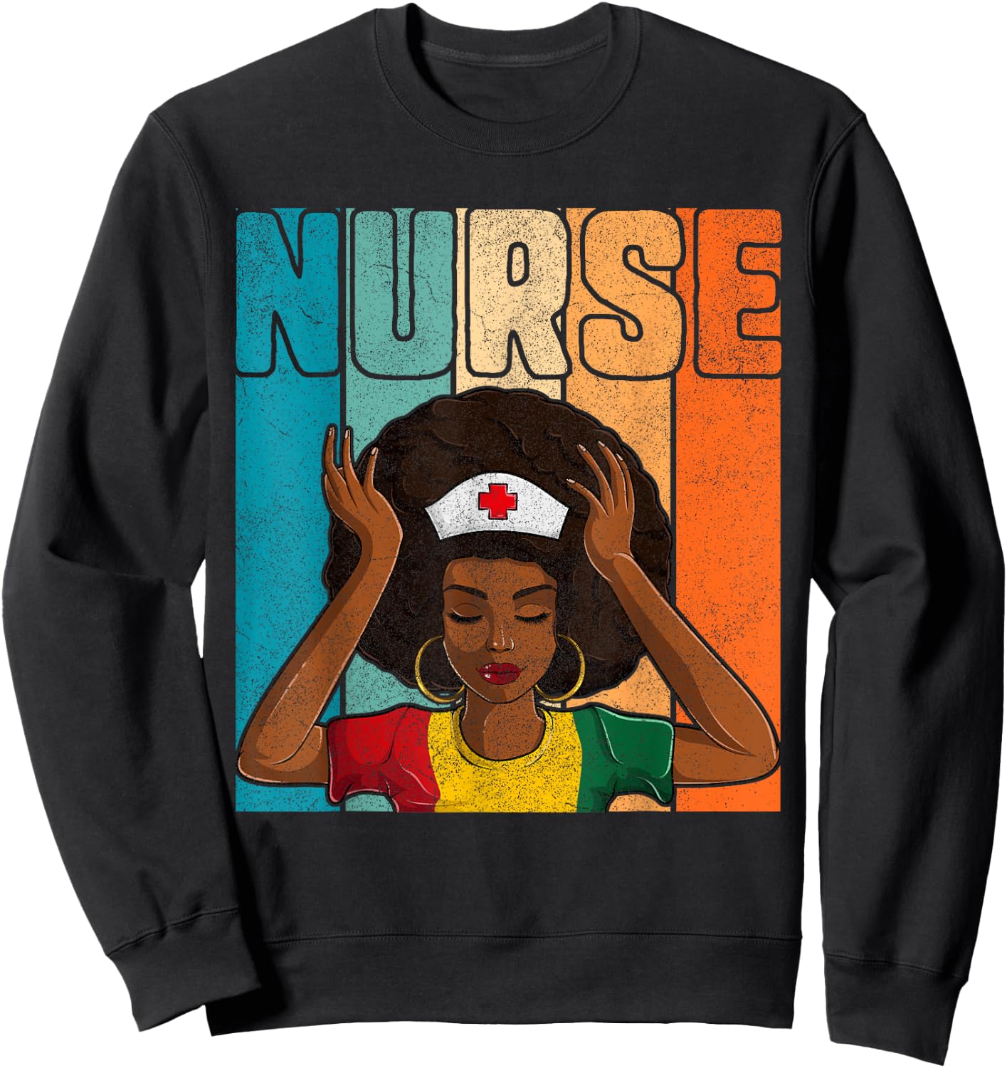 Black History Month T Shirts Women, Black Juneteenth Nurse Sweatshirt - Sweatshirt | Black