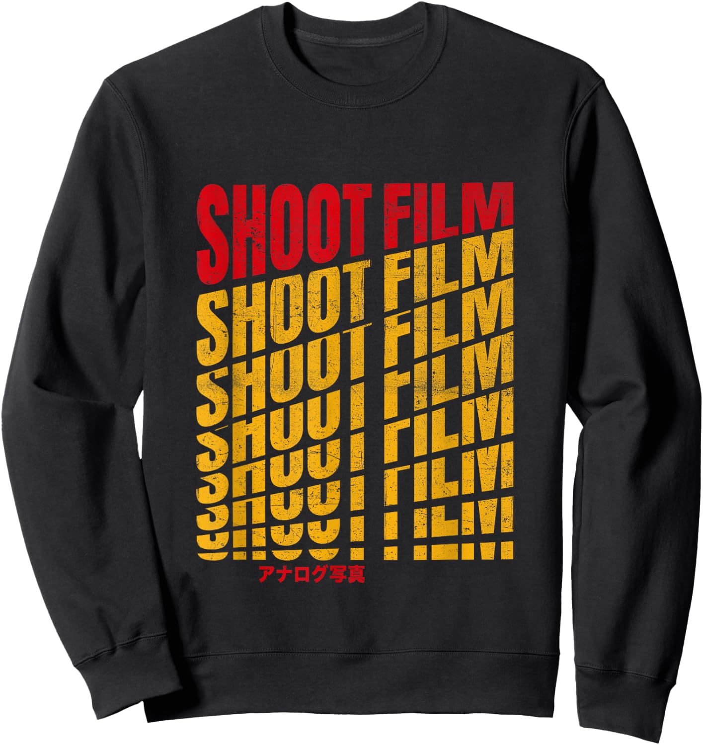 Shoot Film Retro Analogue Film Camera Analog Photography Sweatshirt - Sweatshirt | Black