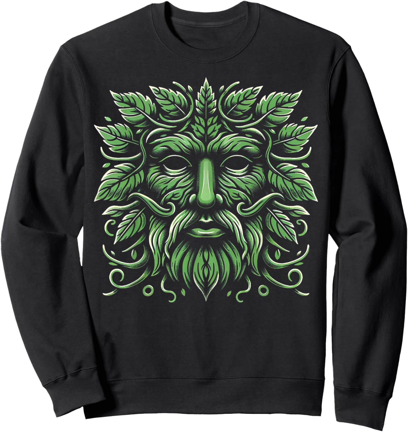 Green Man Botanical Greenman Women Kids Gardeners Sweatshirt - Sweatshirt | Black