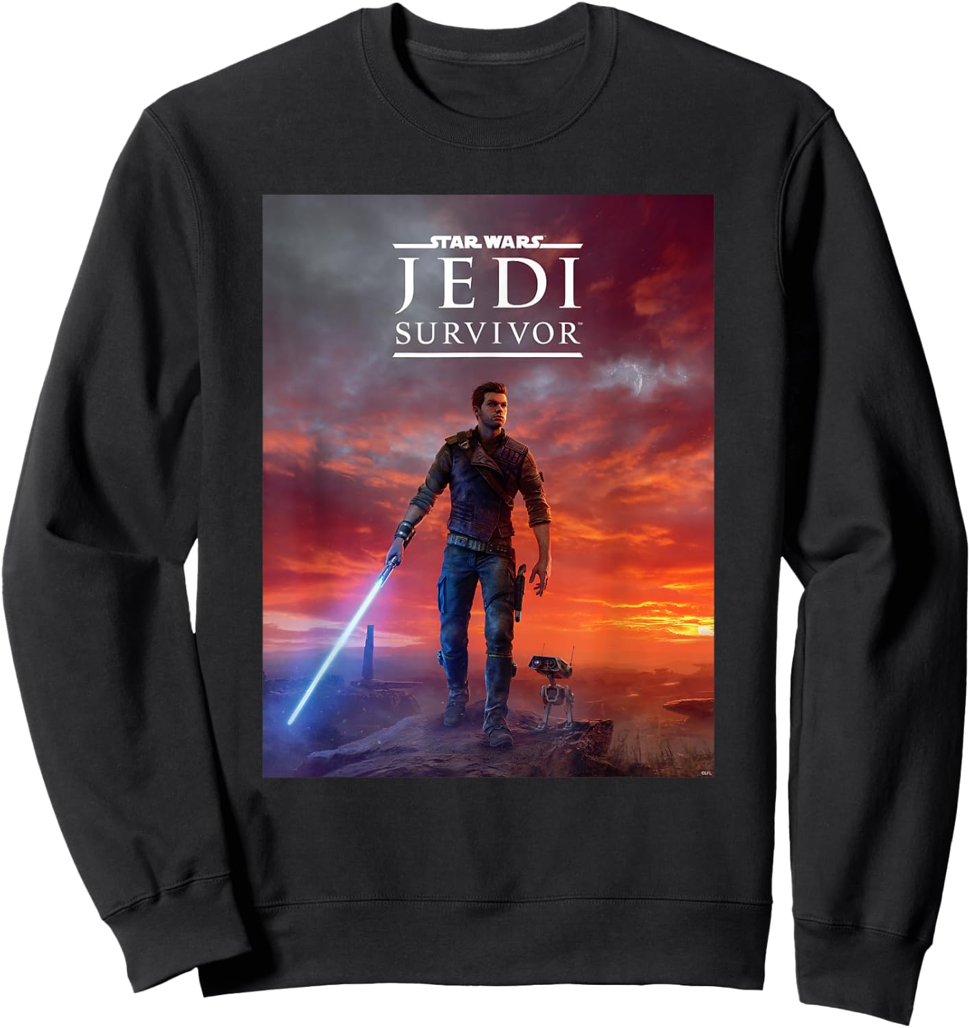Star Wars Jedi: Survivor Cal Kestis BD-1 Game Poster Art Sweatshirt - Sweatshirt | Black