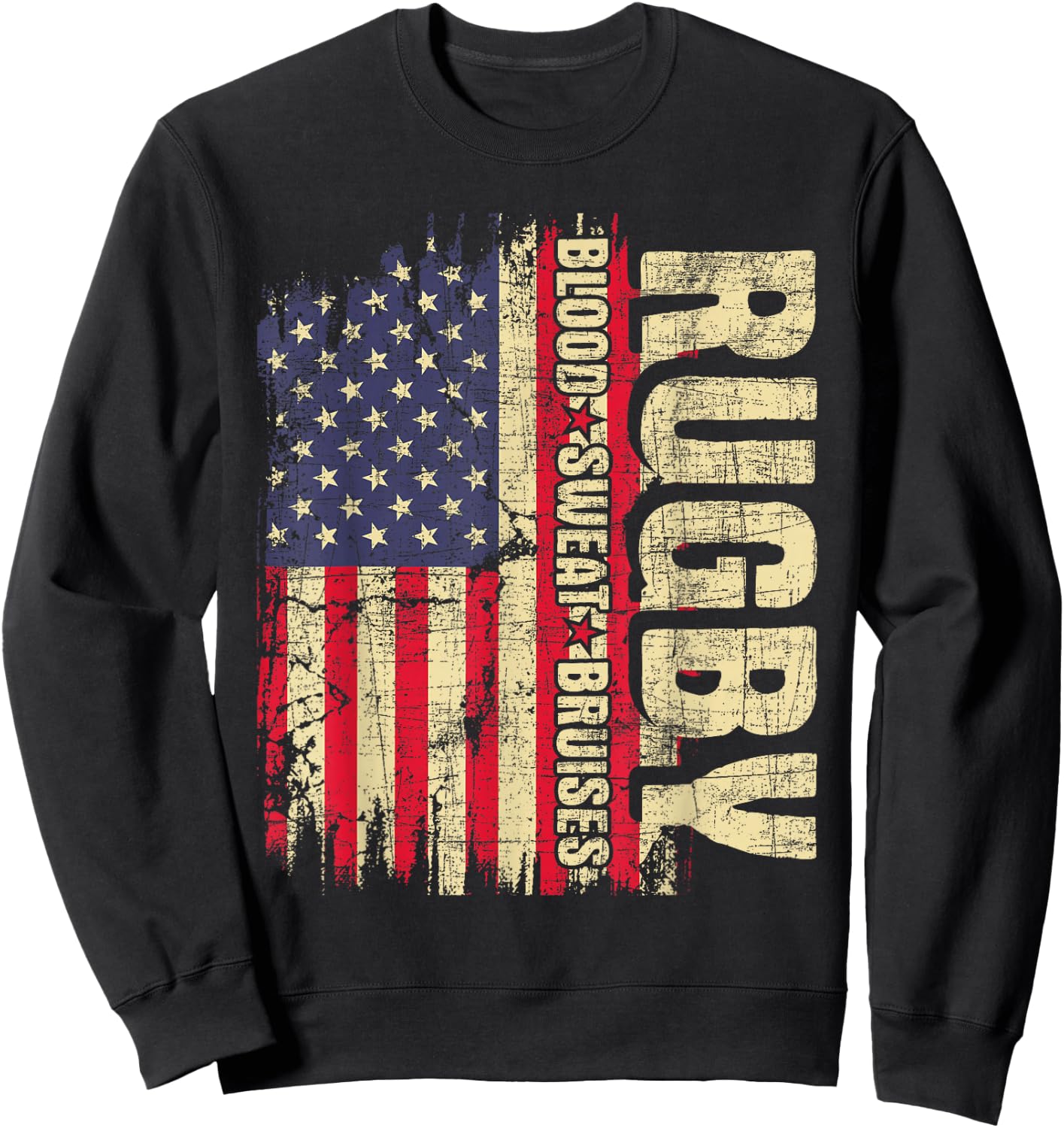 Rugby Blood Sweat Bruises - Rugby Player Coach Dad Mom Sweatshirt - Sweatshirt | Black