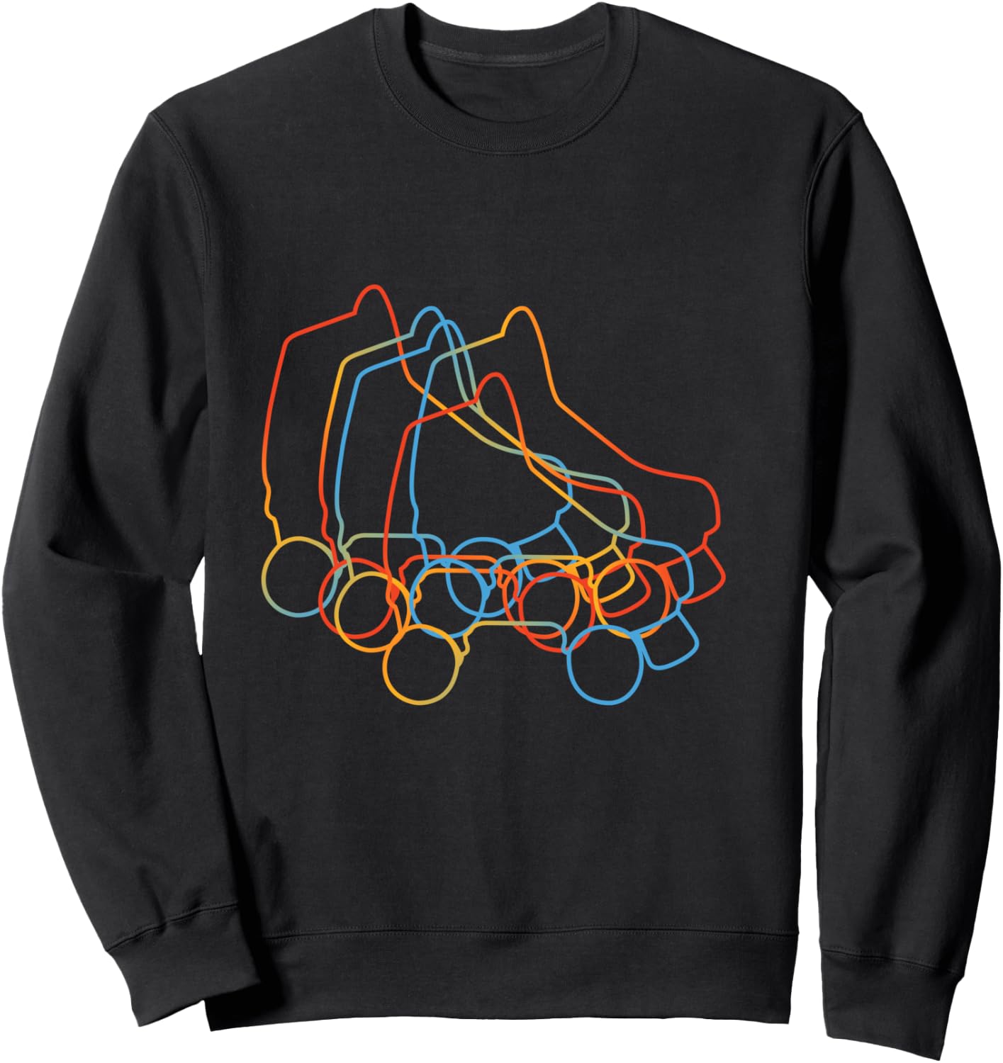 Retro Roller Skates Roller Skating Sweatshirt - Sweatshirt | Black