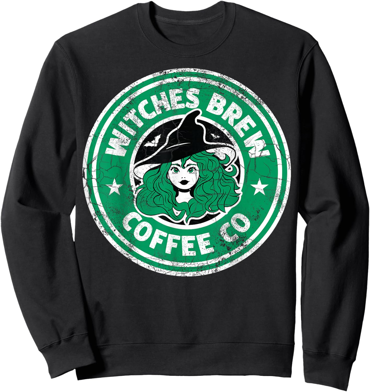 Retro Witches Brew Coffee Co Sweatshirt - Sweatshirt | Black
