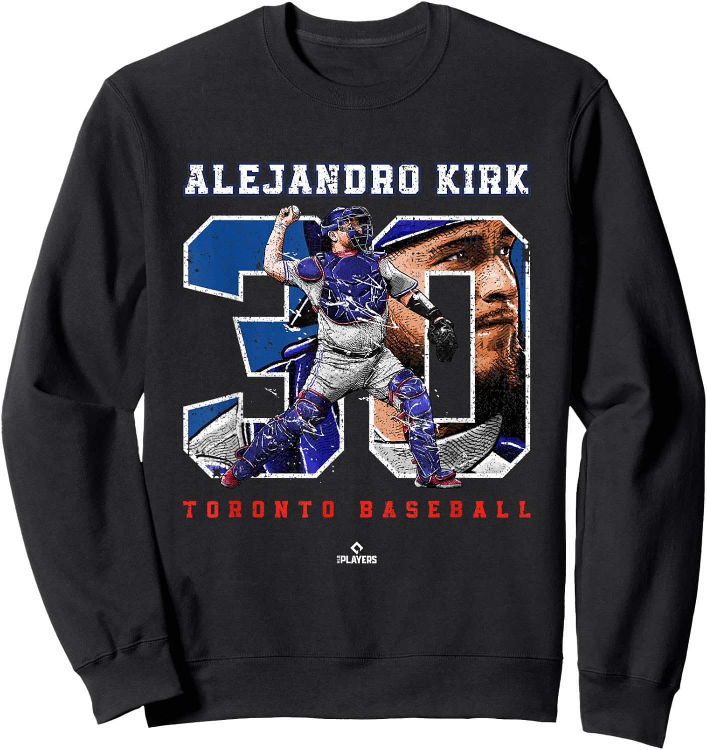 Number and Portrait Alejandro Kirk Toronto MLBPA Sweatshirt - Sweatshirt | Black