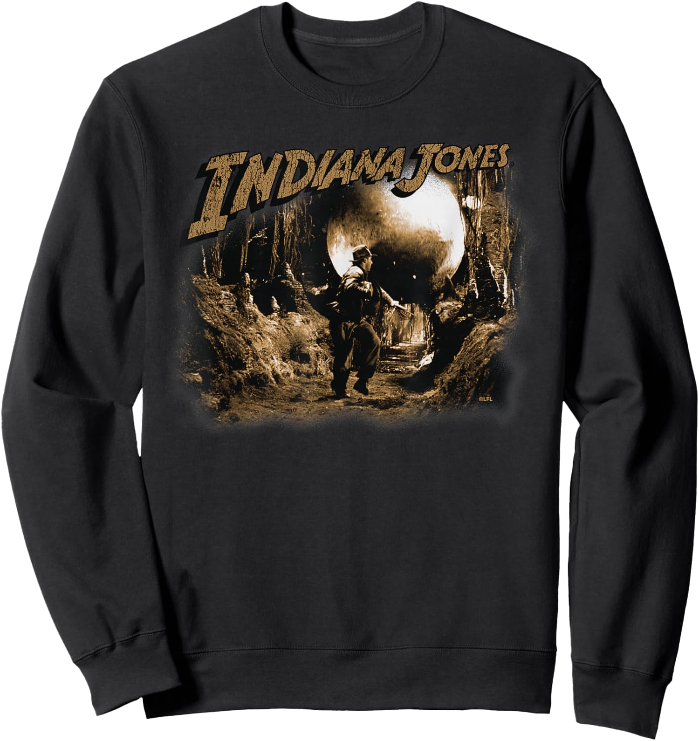 Lucasfilm Indiana Jones Raiders of The Lost Ark Boulder Run Small Sweatshirt - Sweatshirt | Black