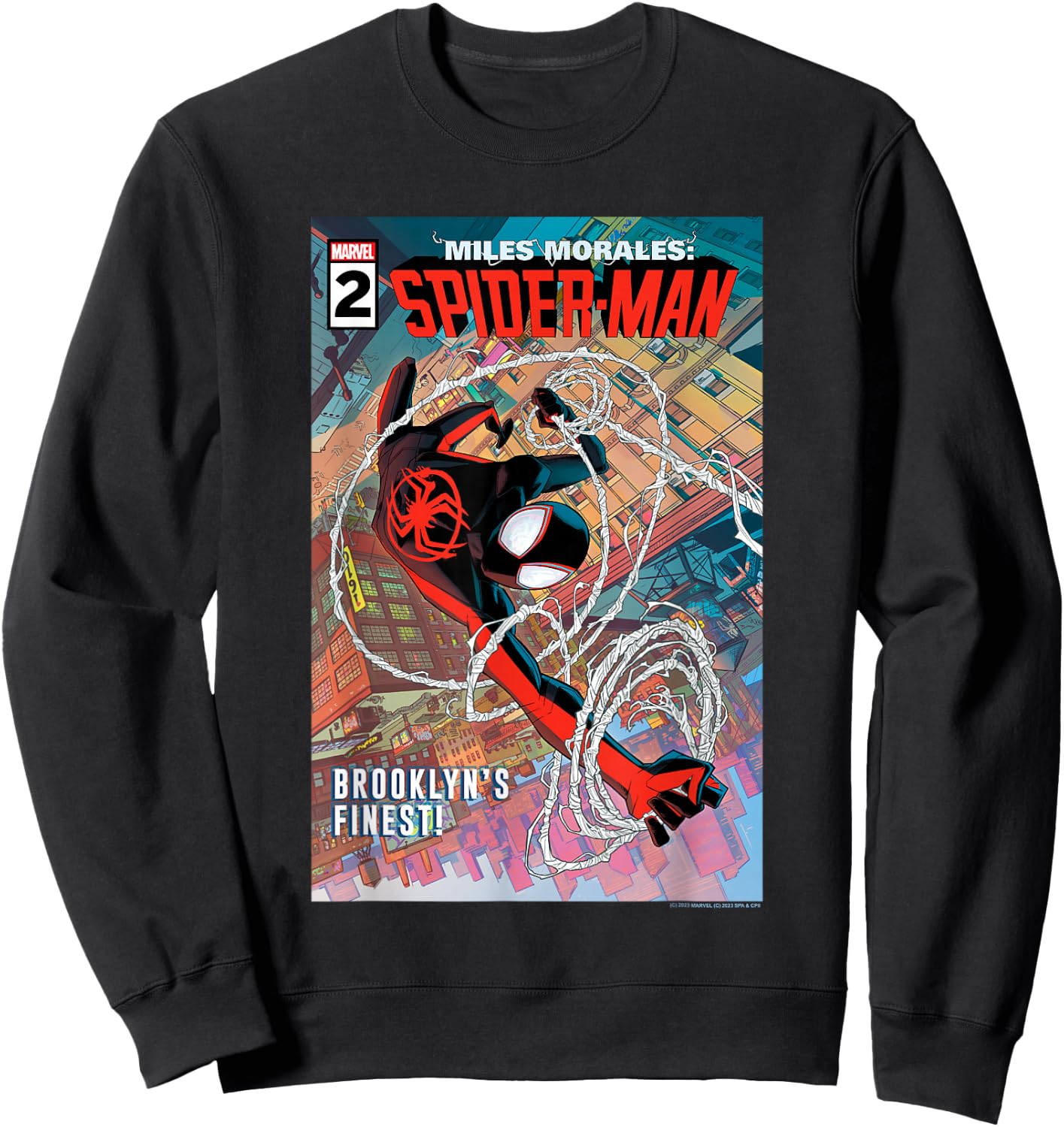 Marvel Spider-Man Across The Spider-Verse Part 1 BK's Finest Sweatshirt - Sweatshirt | Black