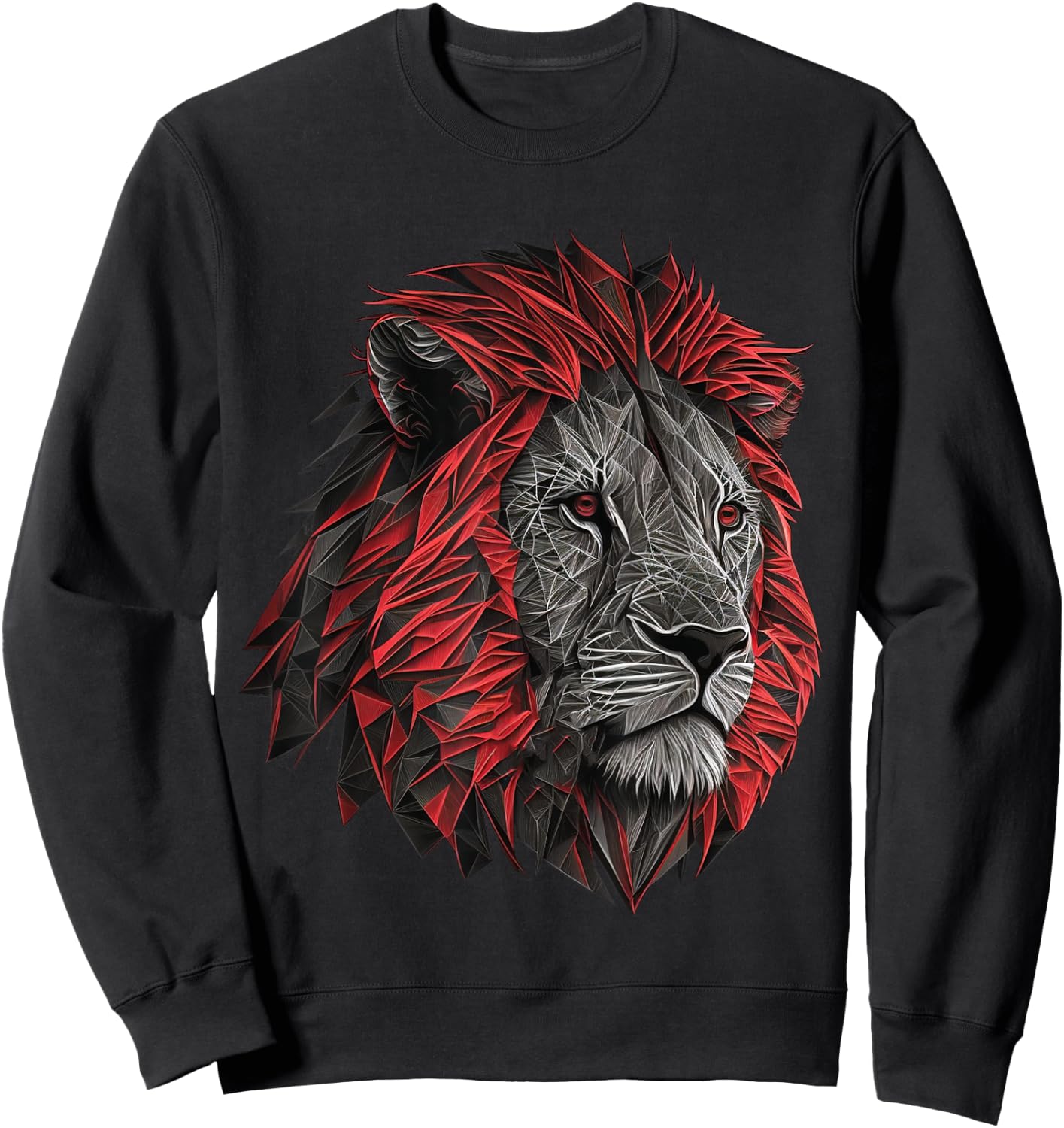 Lion animal lovers animal print lion Sweatshirt - Sweatshirt | Black
