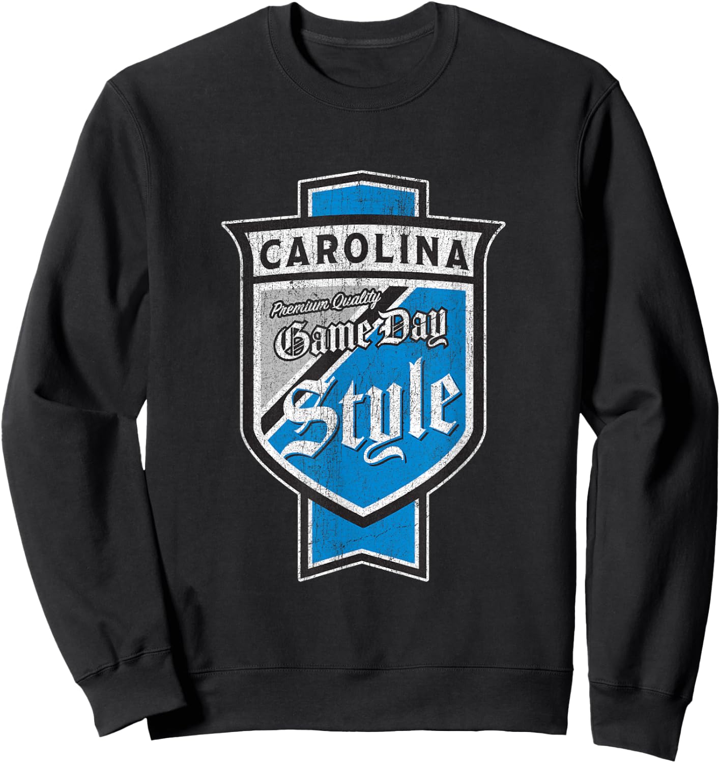 Faded Carolina Beer Label - Queen City Pride Sweatshirt - Sweatshirt | Black
