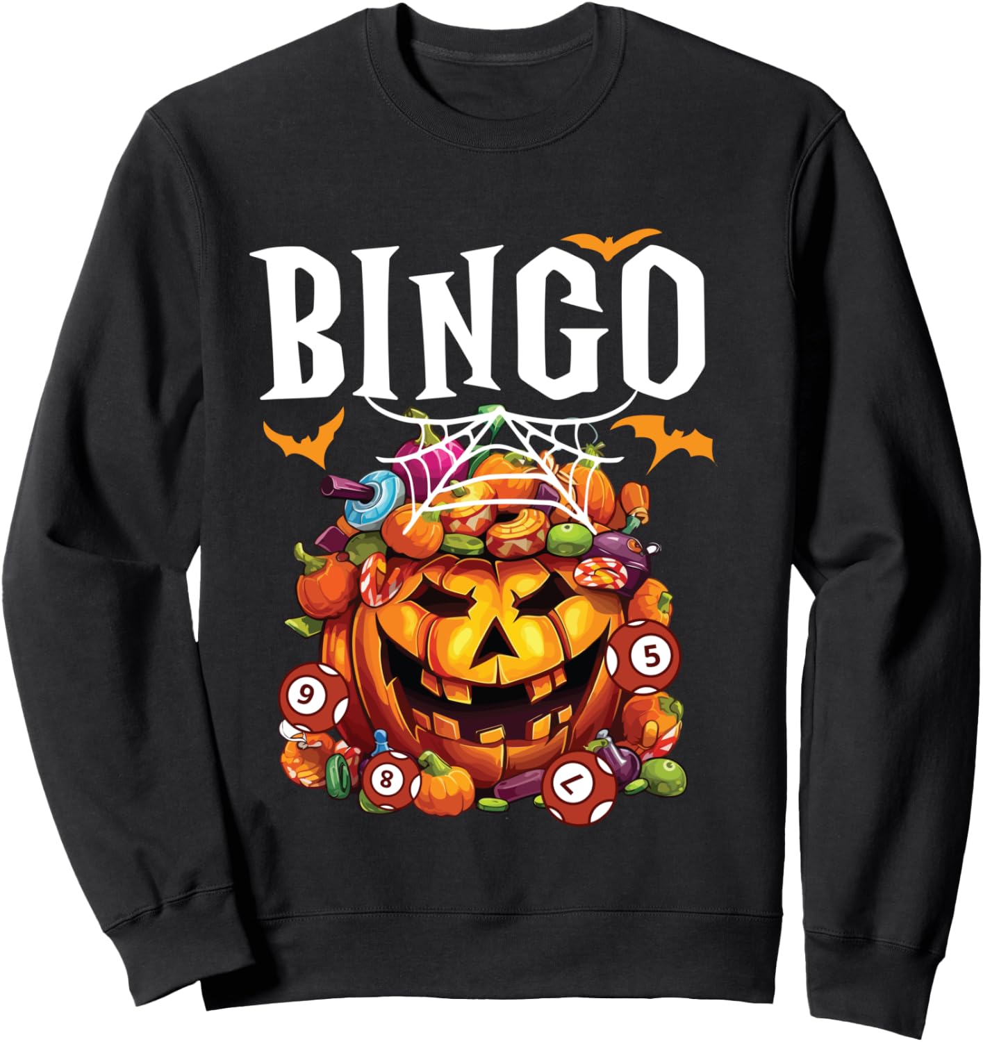 Bingo Halloween Trick Or Treat Bingo Player Bingo Caller Sweatshirt - Sweatshirt | Black