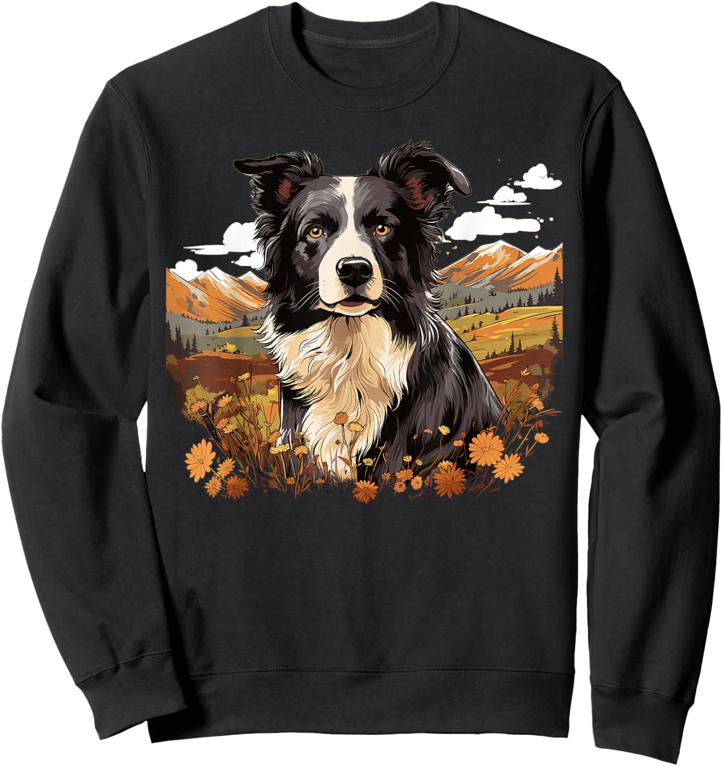 Border Collie Dog Border Collie Sweatshirt - Sweatshirt | Black