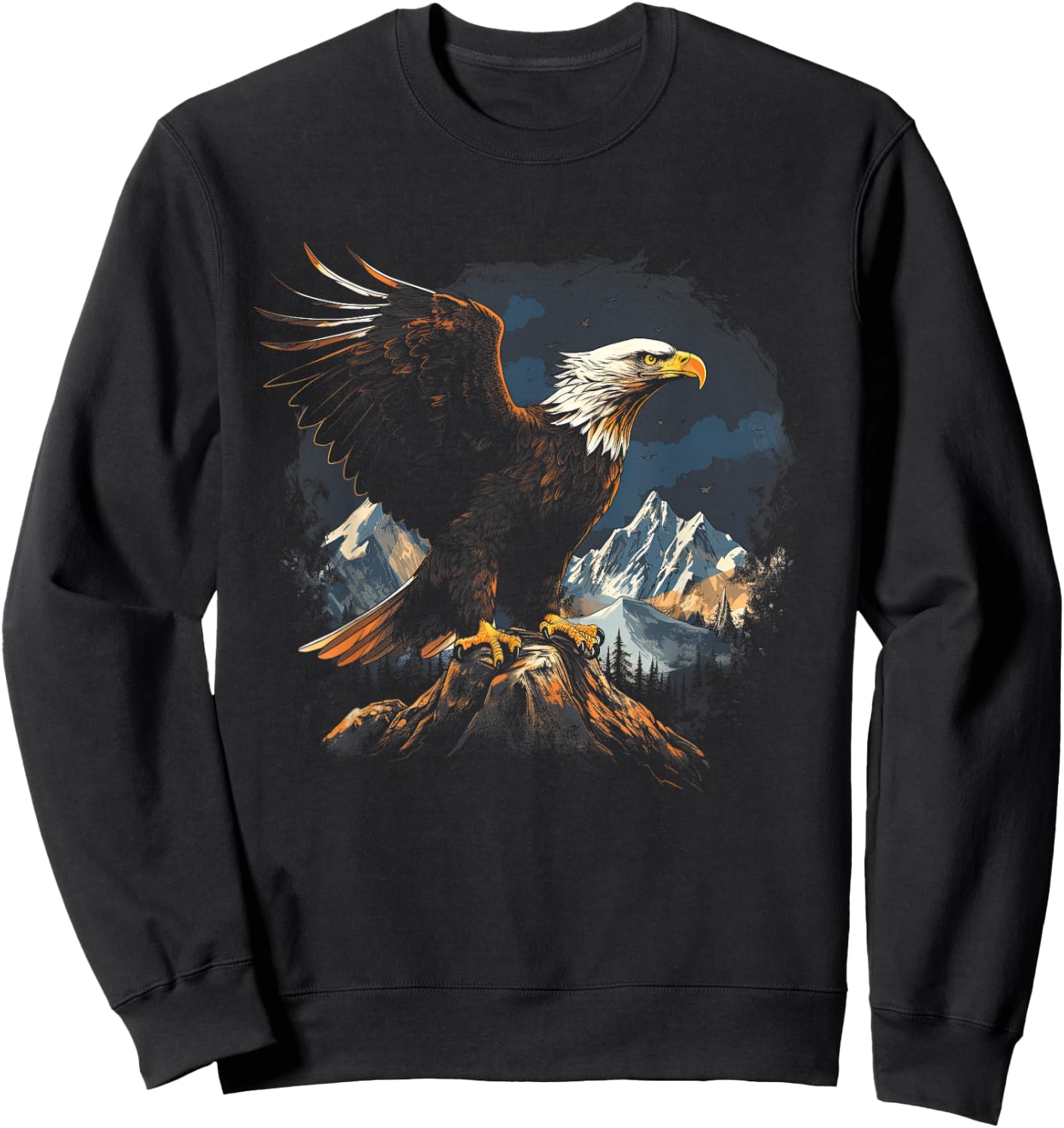 Majestic Breathtaking landscape Bird Sweatshirt - Sweatshirt | Black