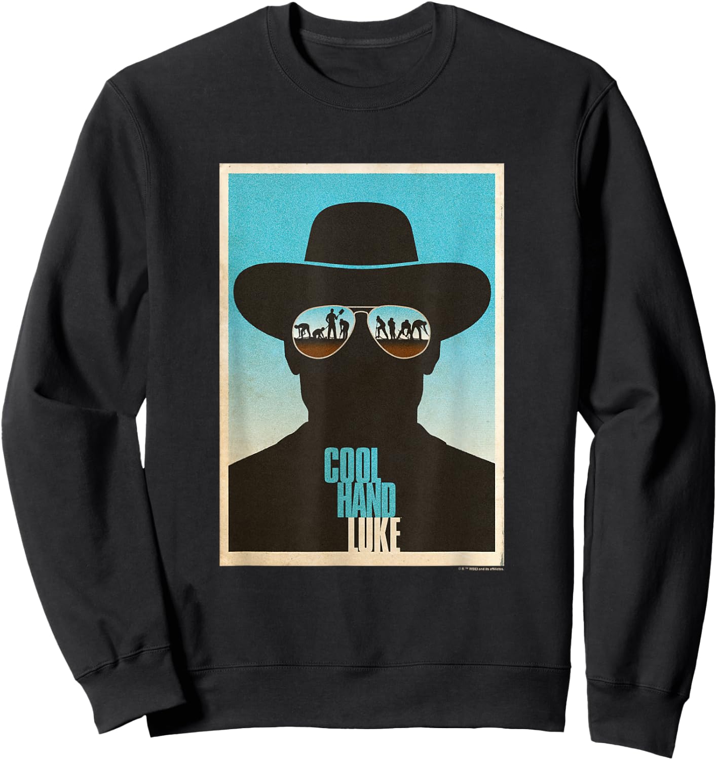 WB100 Cool Hand Luke Prison Life Aviator's Silhouette Sweatshirt - Sweatshirt | Black