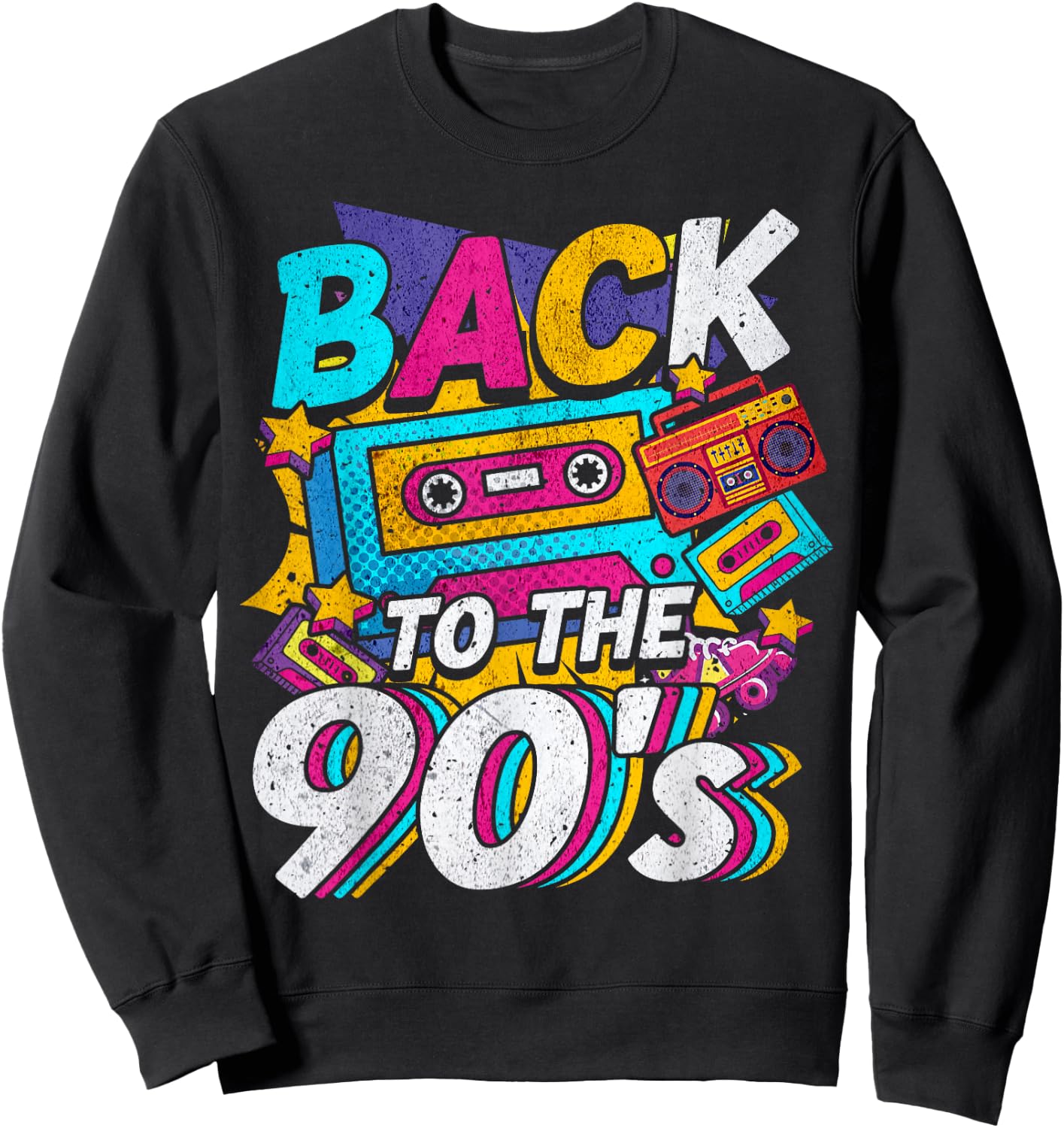 90s Outfit Party and Theme Party Costume Sweatshirt - Sweatshirt | Black