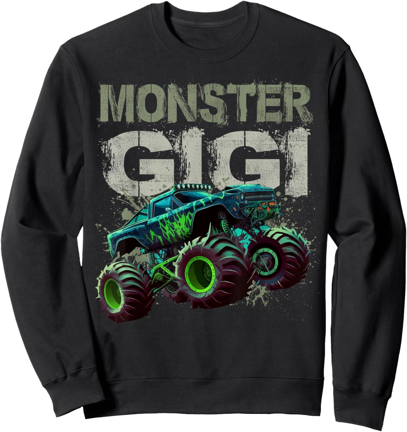 Monster Truck Gigi Family Matching Monster Truck Lovers Sweatshirt - Sweatshirt | Black