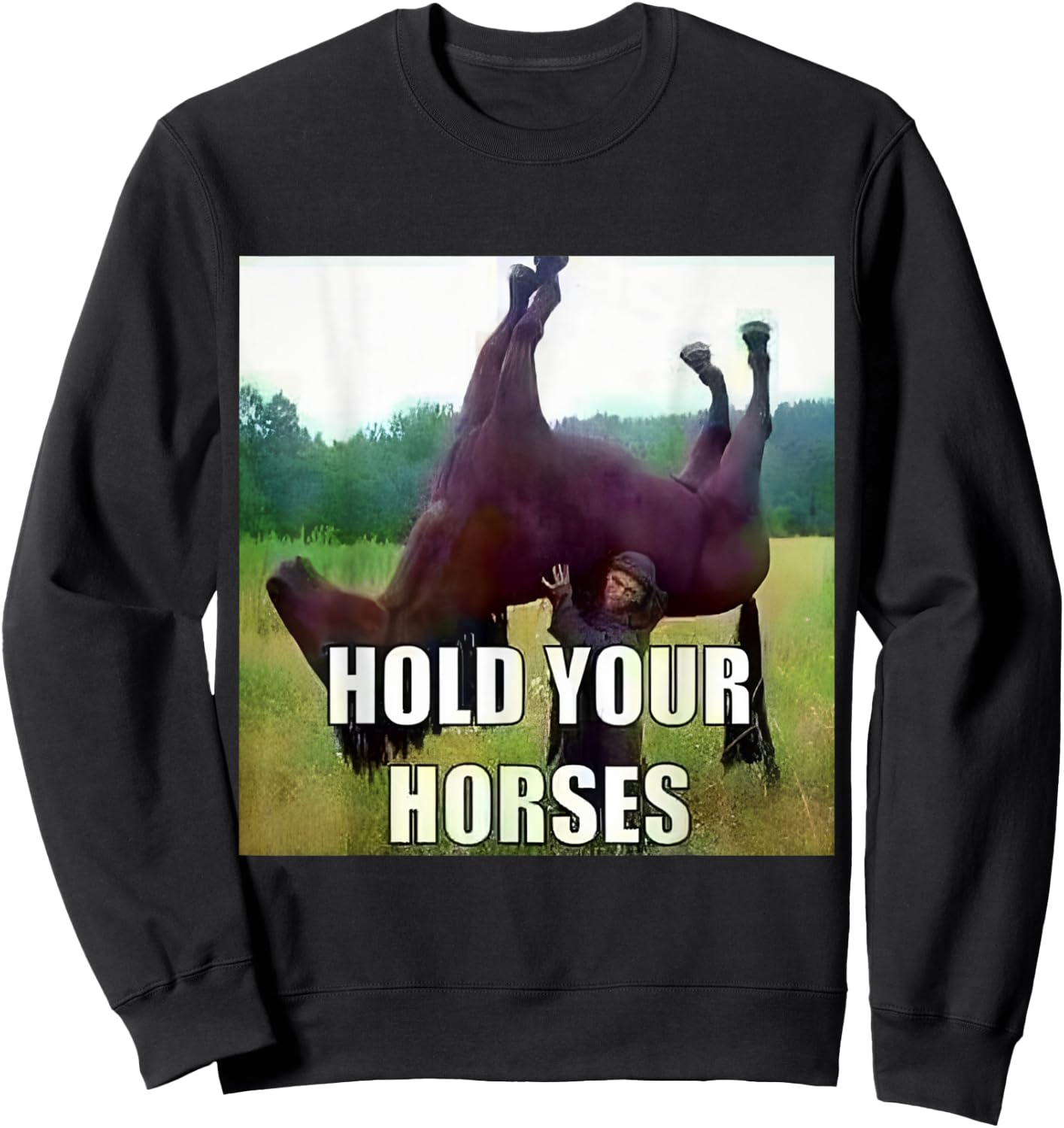 Hold Your Horse Sweatshirt - Sweatshirt | Black