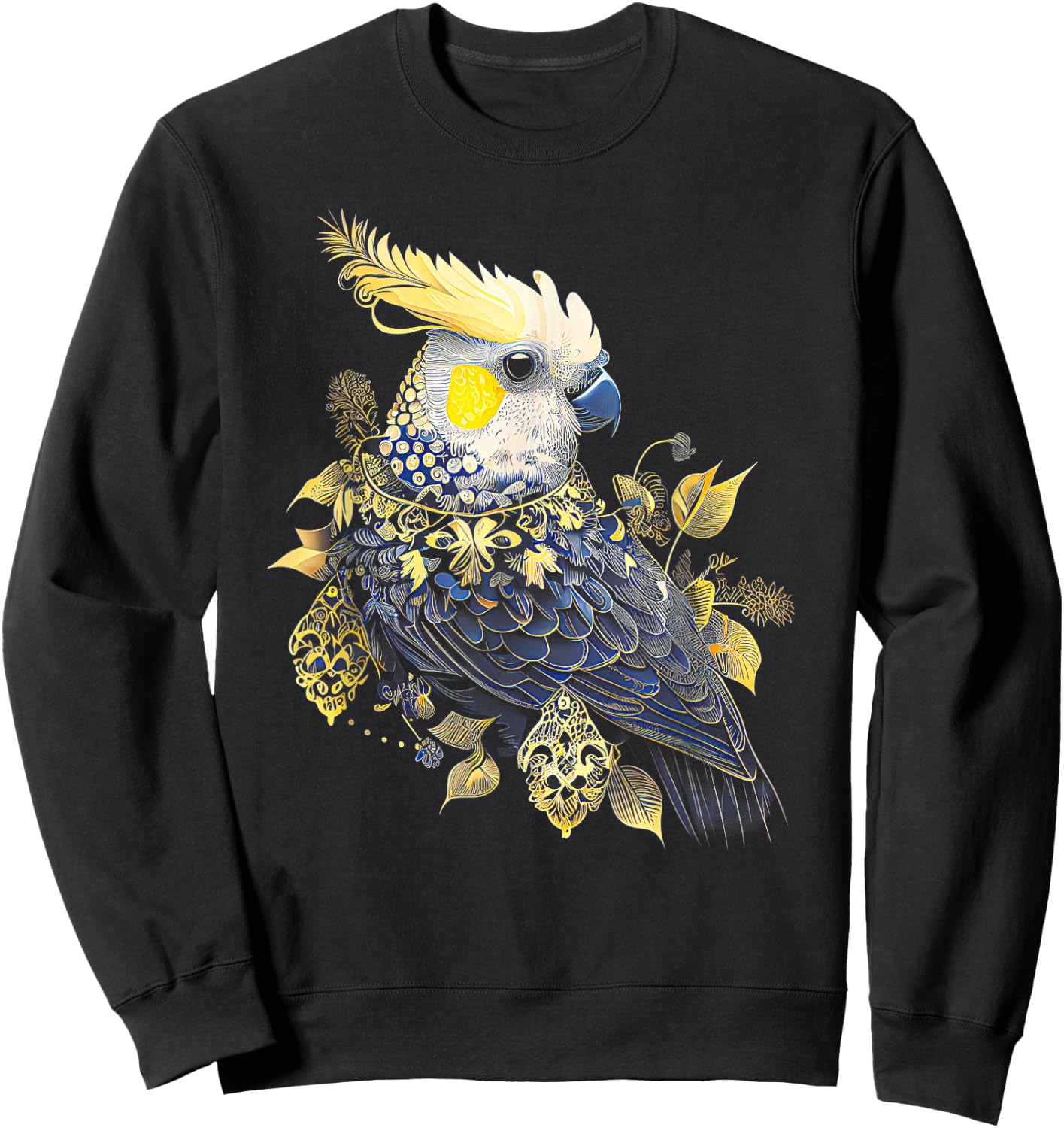 Love Cockatiel Women Parrot for pet Bird Lovers Cockatiel Sweatshirt - Sweatshirt | Black