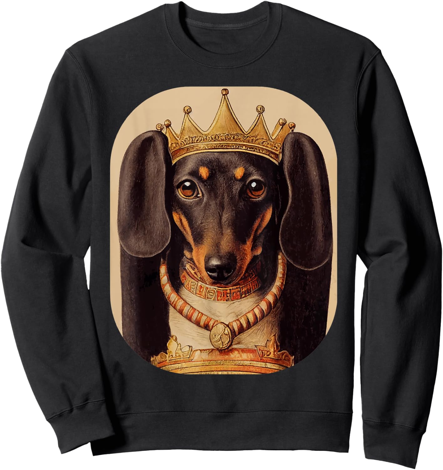 Wiener Dog Lover: Ancient Retro Dachshund Sweatshirt - Sweatshirt | Black