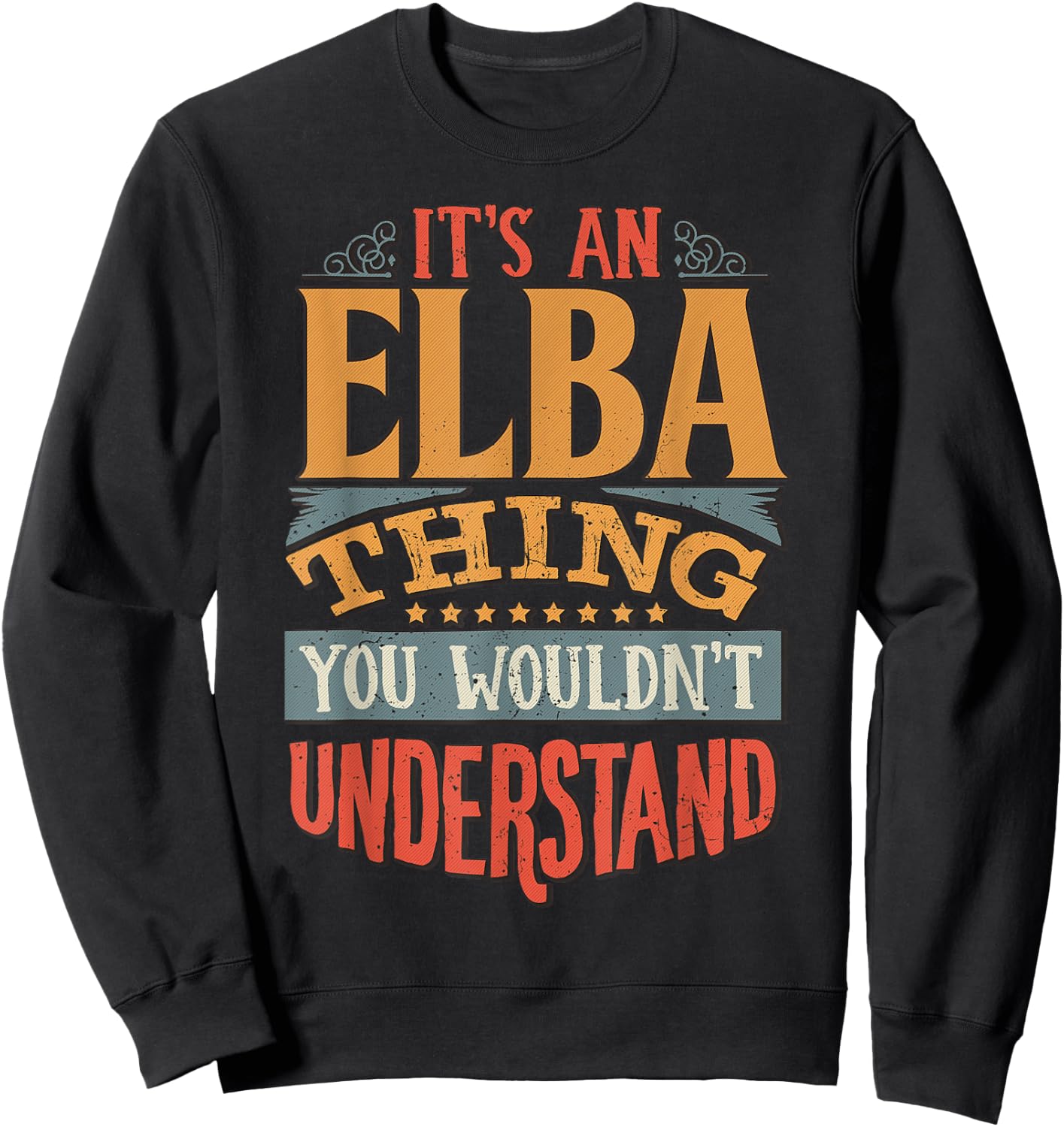 Elba Name Sweatshirt - Sweatshirt | Black