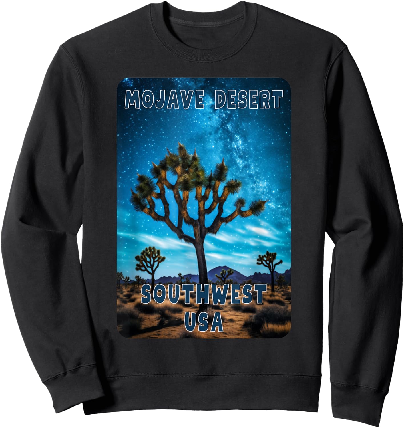 Mojave Desert Joshua Tree Stars Sweatshirt - Sweatshirt | Black