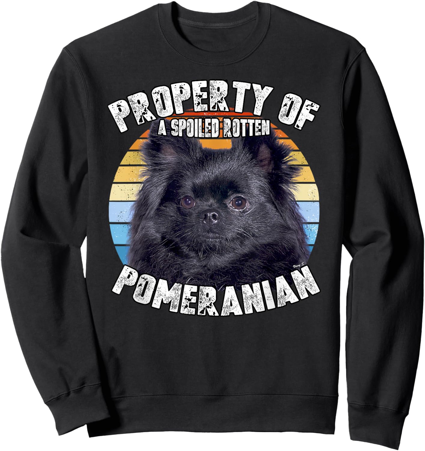 Pomeranian Black Property Of Sweatshirt - Sweatshirt | Black