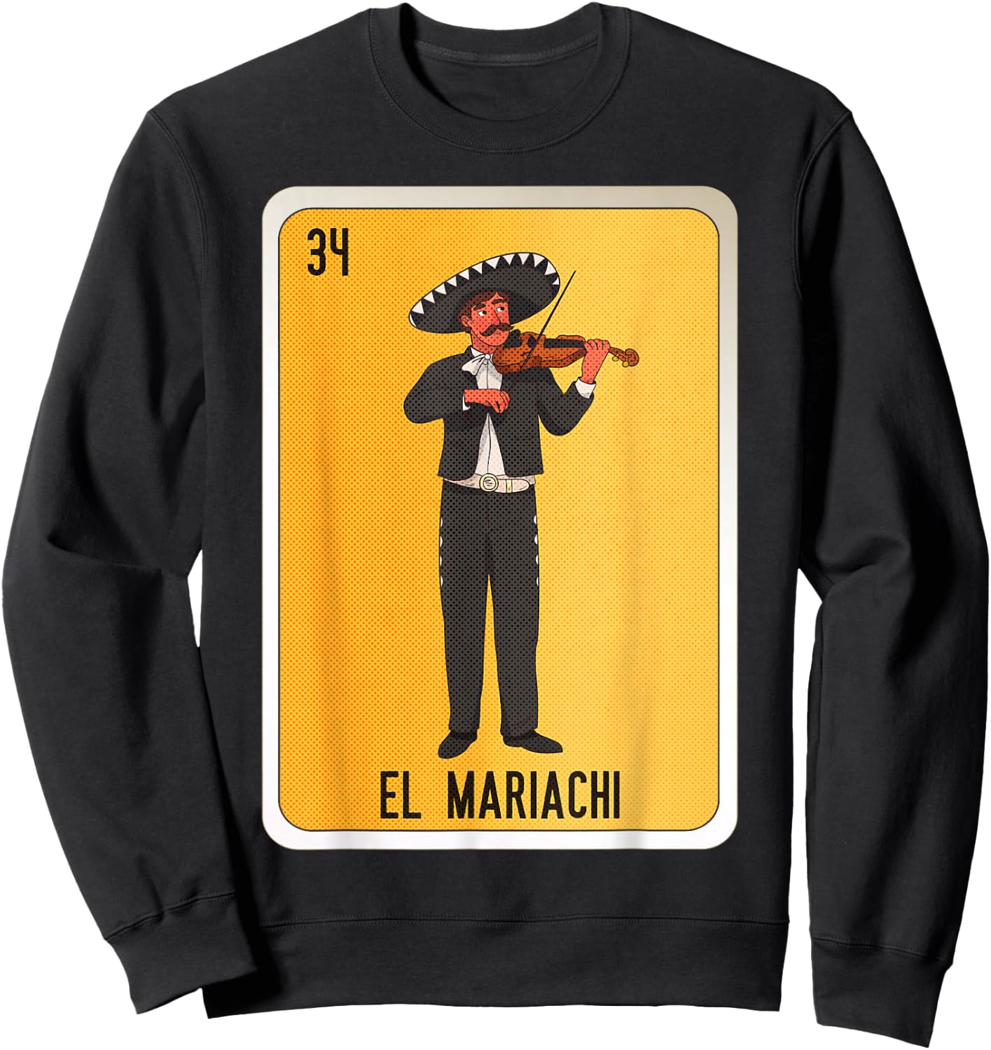 El Mariachi Mexican Slang Chicano Bingo Cards Sweatshirt - Sweatshirt | Black