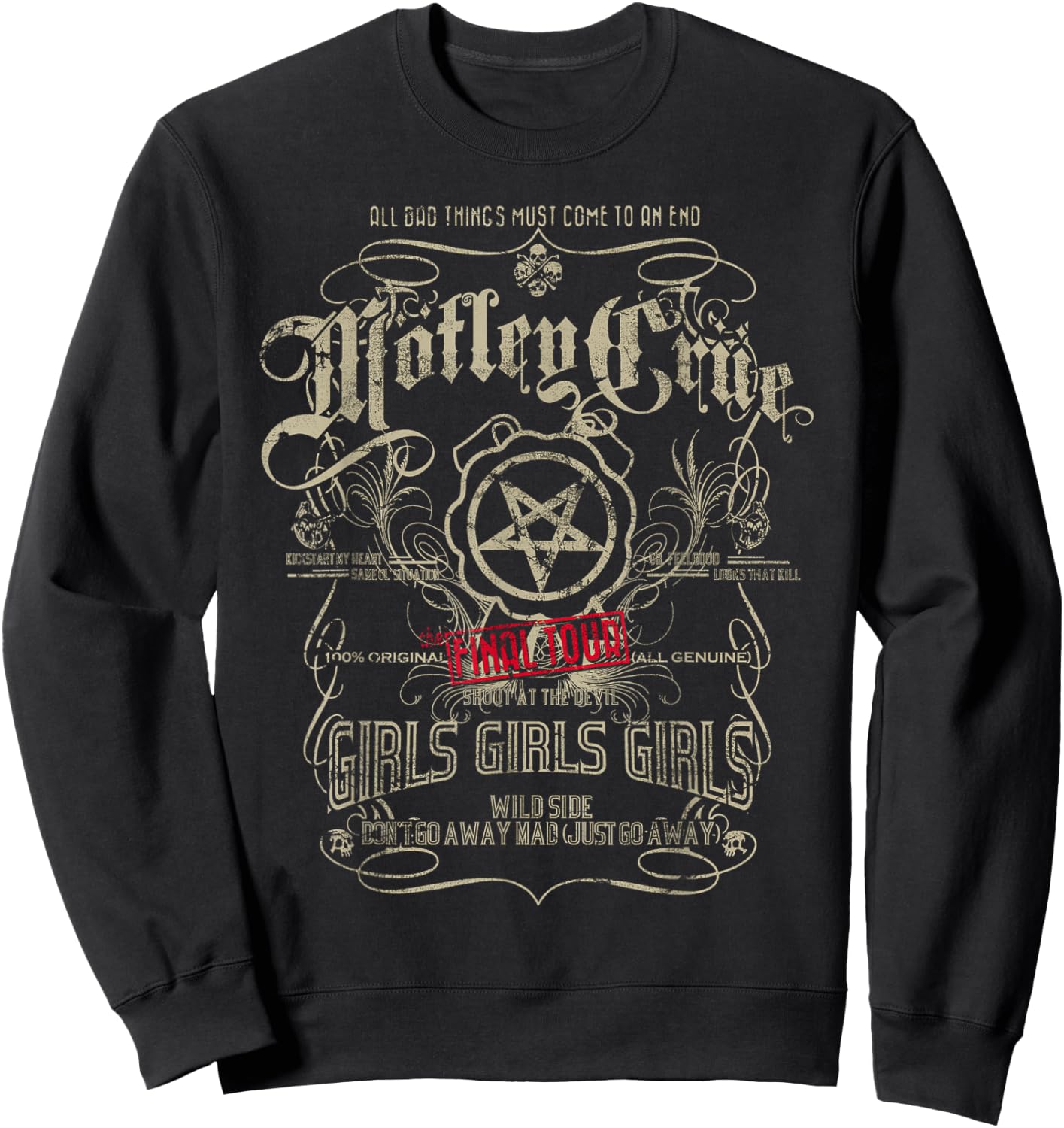 Mötley Crüe – It's Over Vintage Sweatshirt - Sweatshirt | Black