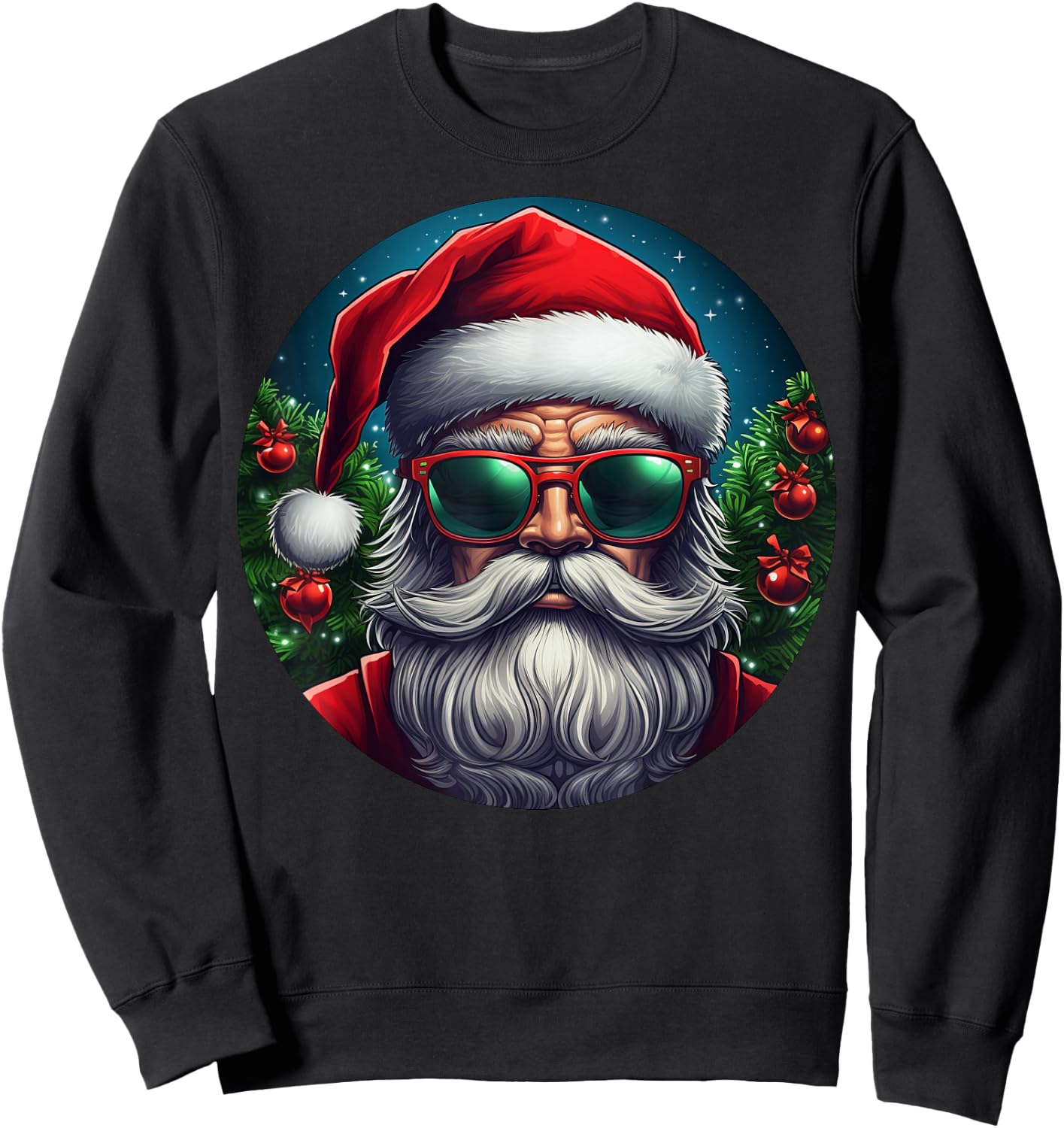 Cool Santa Claus Sweatshirt - Sweatshirt | Black