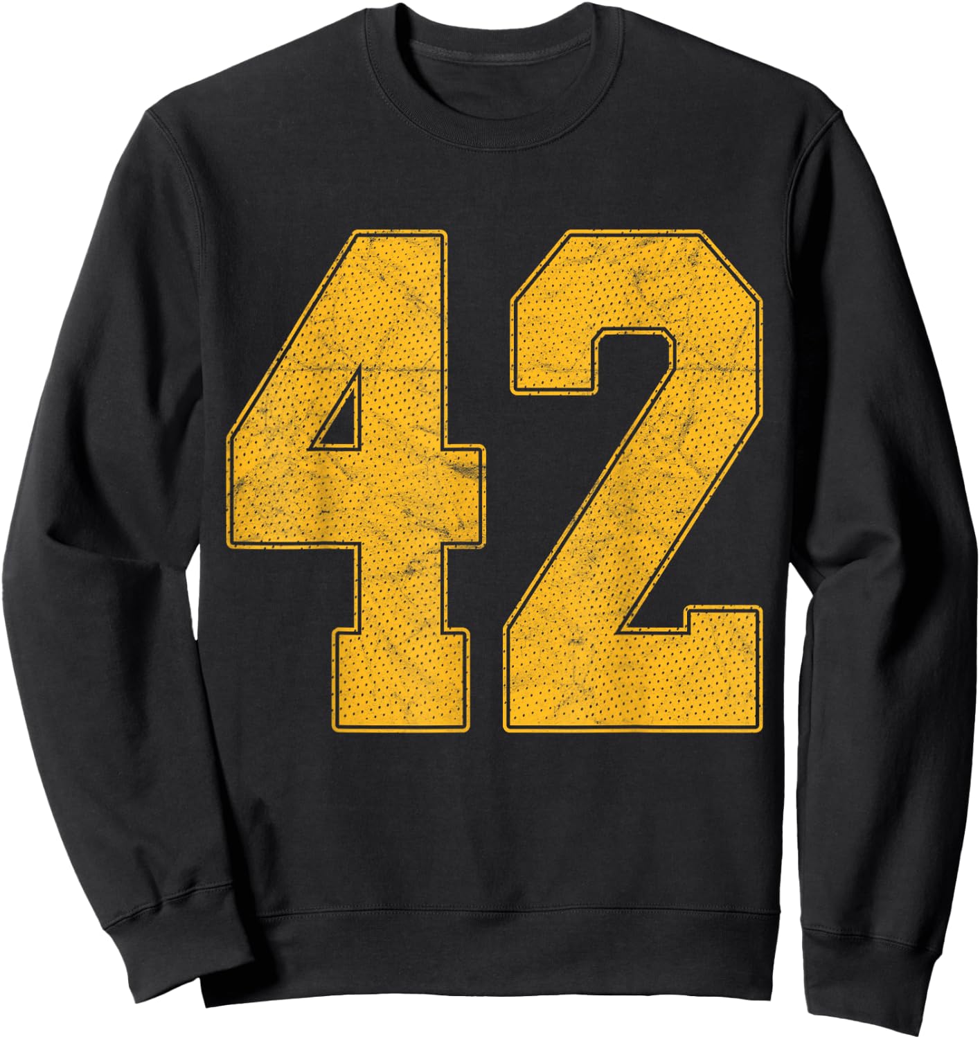 Number 42 Numbered Uniform Sports Team Jersey 42nd Birthday Sweatshirt - Sweatshirt | Black