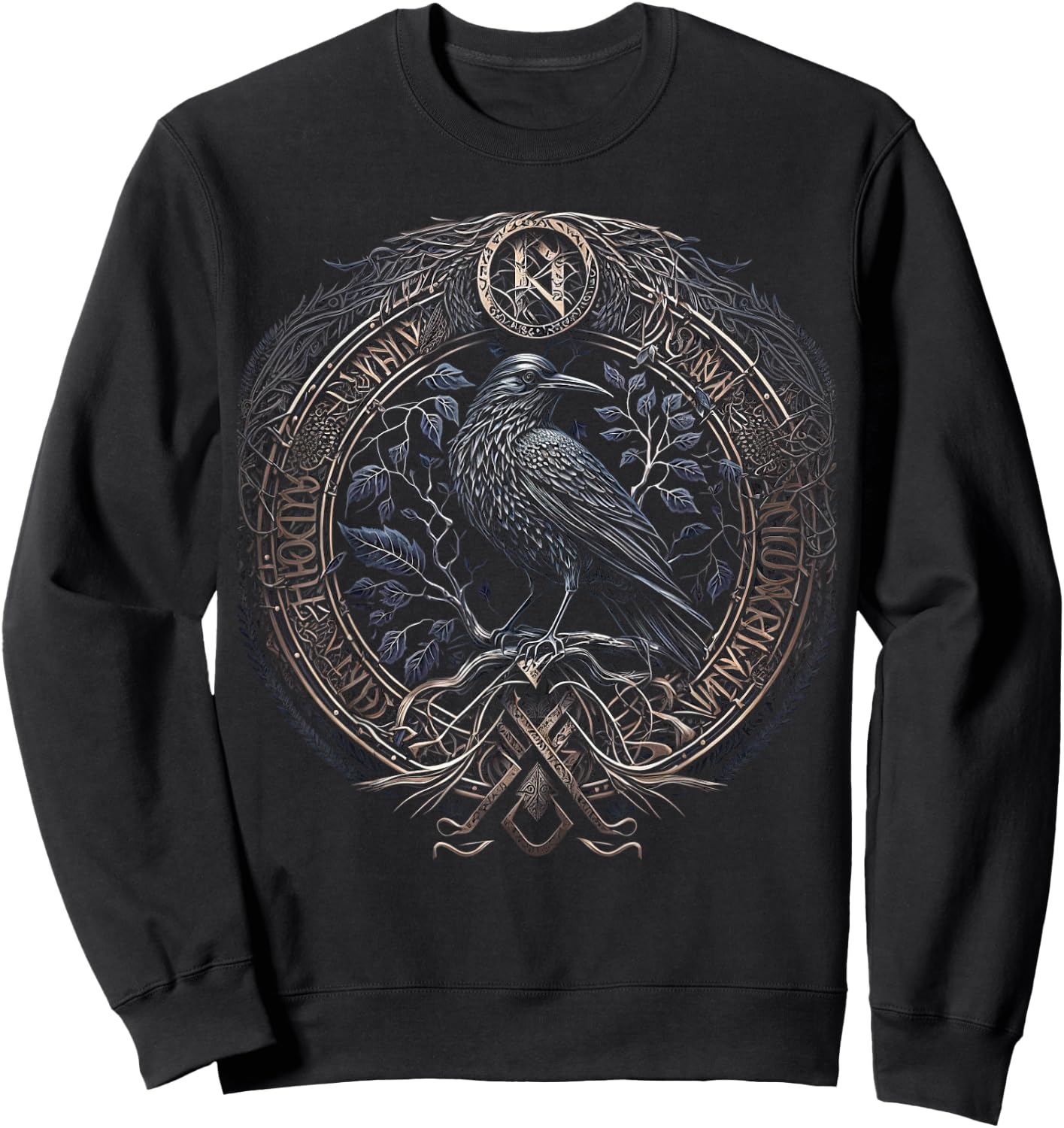 Odin's Raven Northman Valhalla Norse Mythology Sweatshirt - Sweatshirt | Black