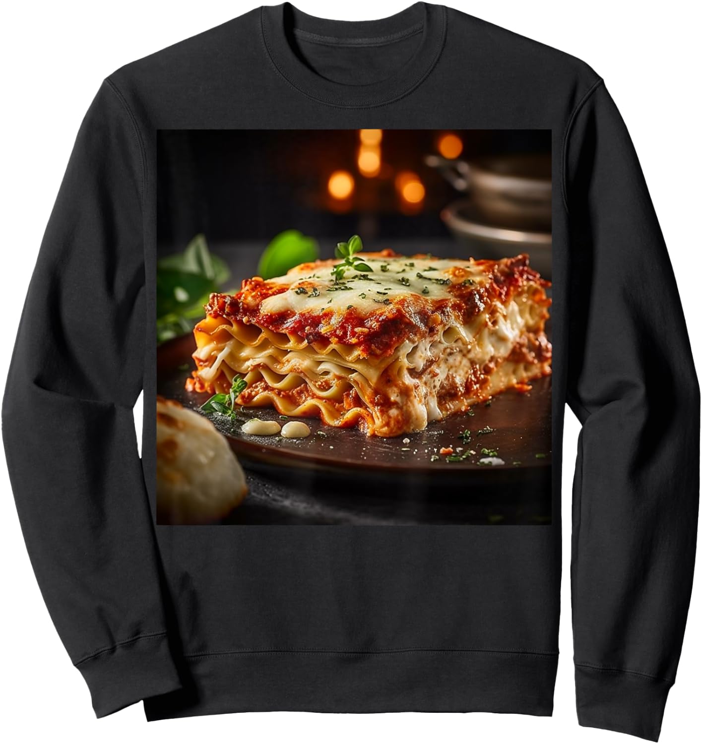 Epic Lasagna Slice Graphic For Italian Food Fans Sweatshirt - Sweatshirt | Black