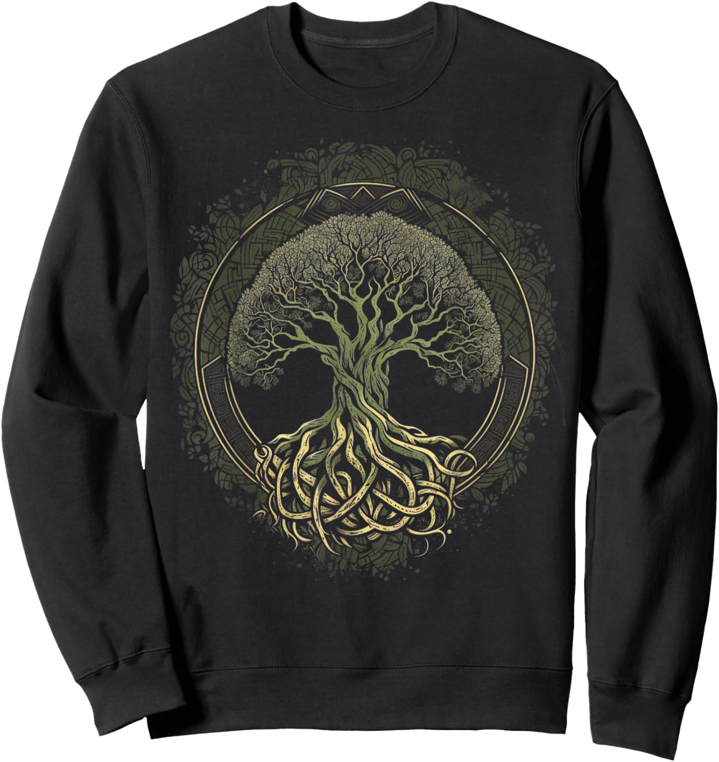 Tree of Life Viking Midgard Thor Walhalla Sweatshirt - Sweatshirt | Black