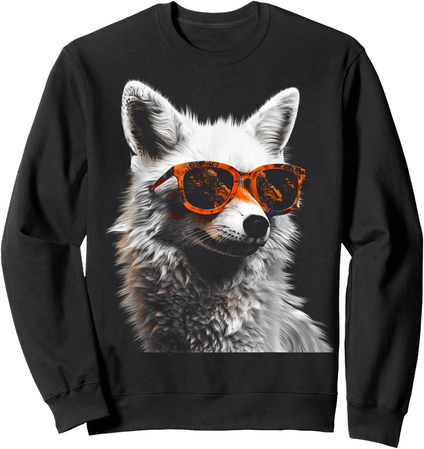 Fox Art Sunglasses - Animal Fox Sweatshirt - Sweatshirt | Black