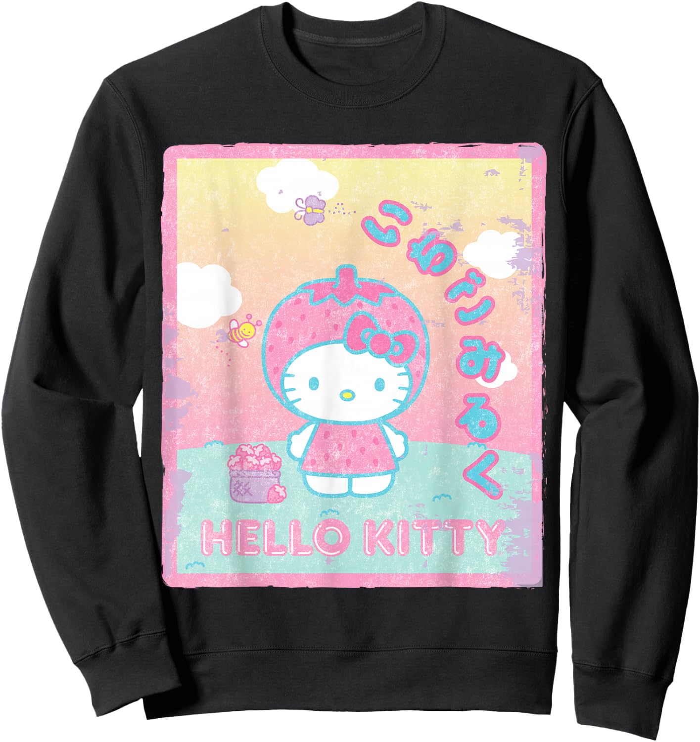 Hello Kitty Strawberry Milk Sweatshirt - Sweatshirt | Black