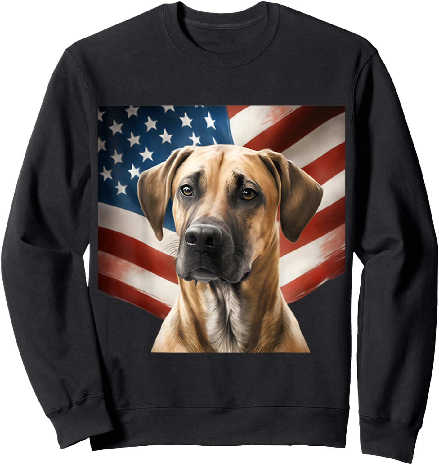 Black Mouth Cur 4th of July - Black Mouth Cur USA Sweatshirt - Sweatshirt | Black
