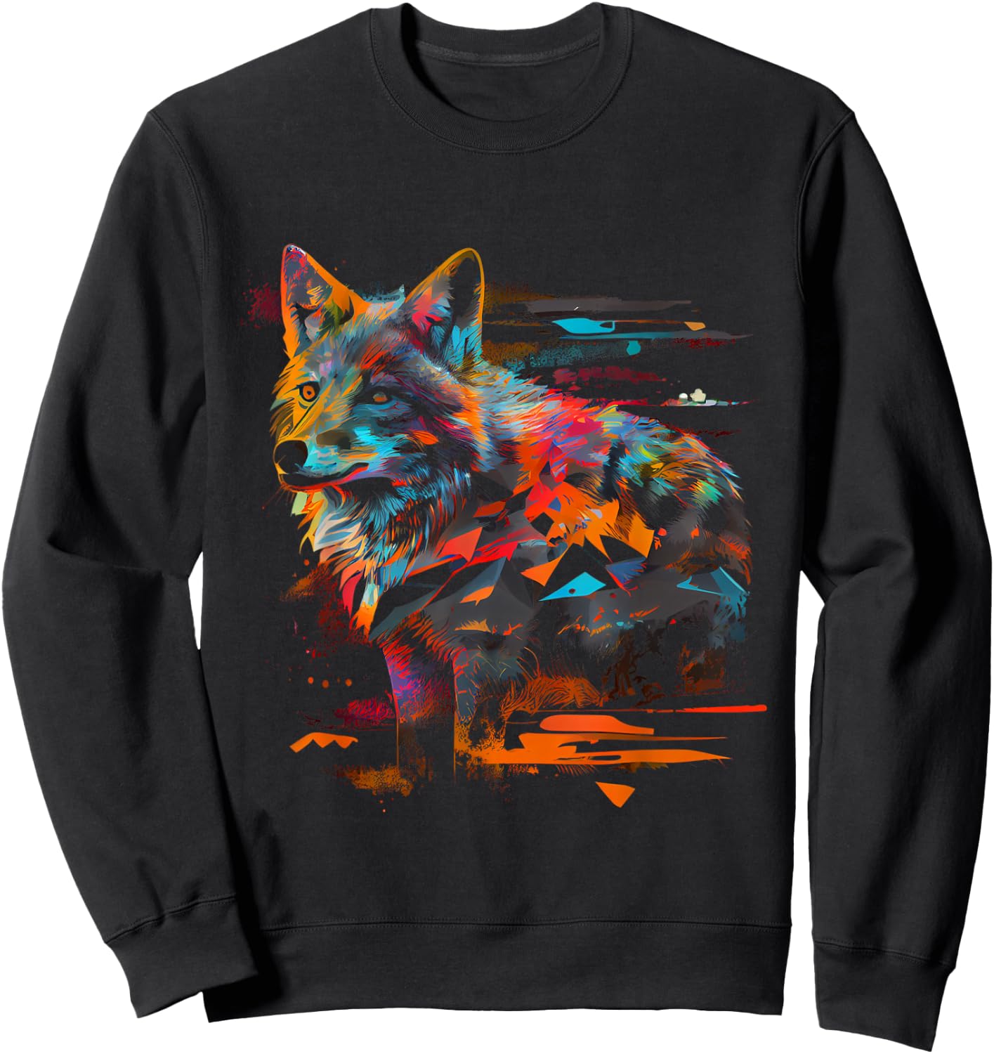 Coyote wildlife safari favorite animal animal fan coyote fan Sweatshirt - Sweatshirt | Black