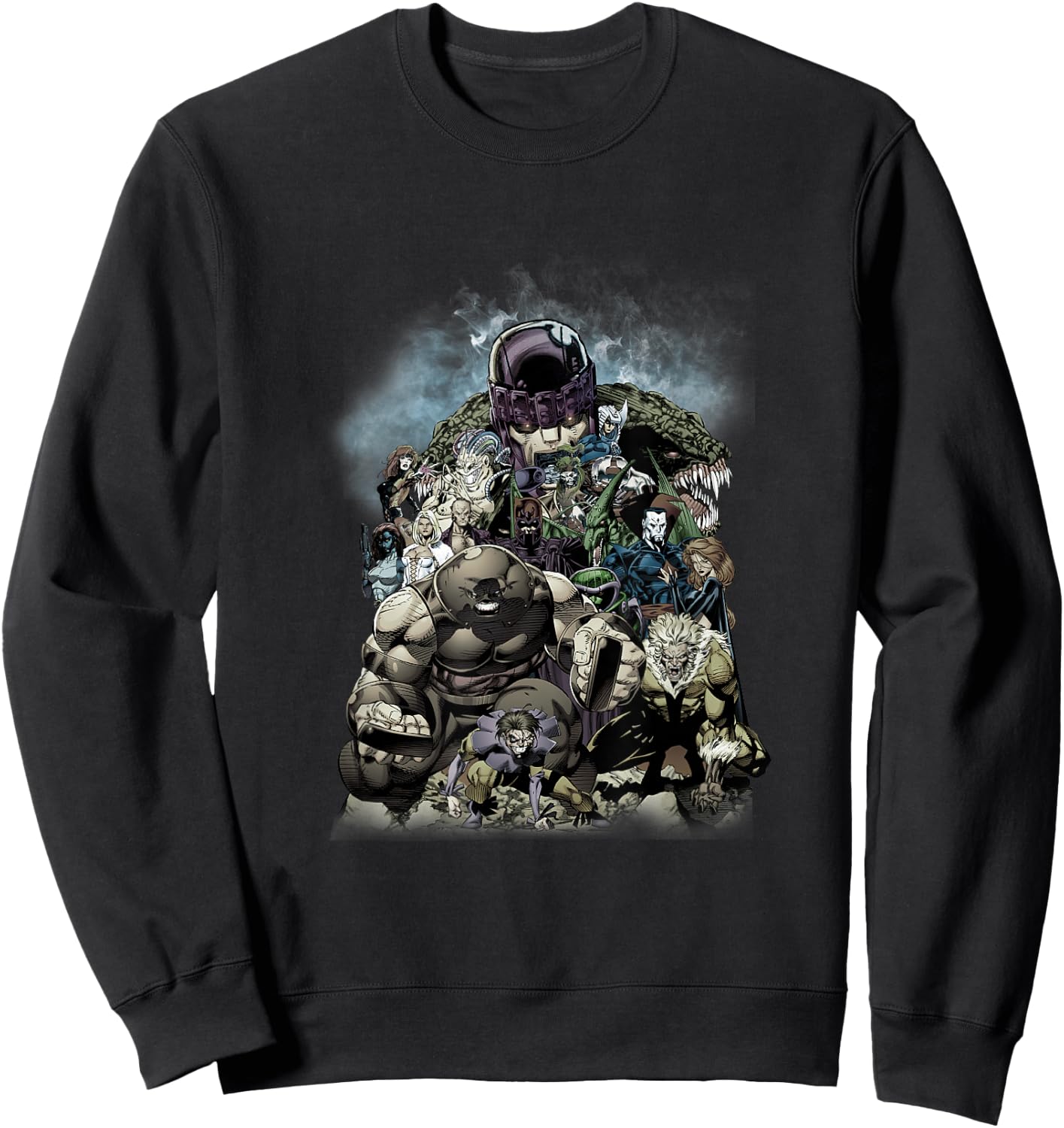 Marvel X-Men Rogues Gallery Iconic Villains Retro Group Shot Sweatshirt - Sweatshirt | Black
