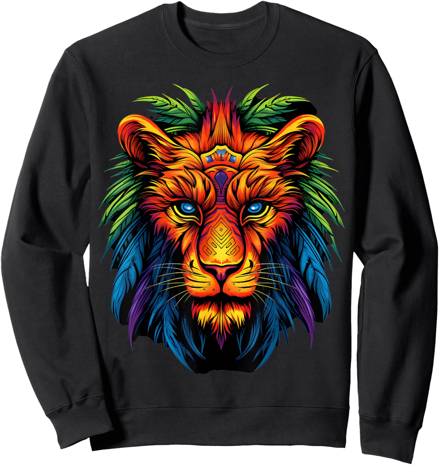 Tribal Lion Sweatshirt - Sweatshirt | Black