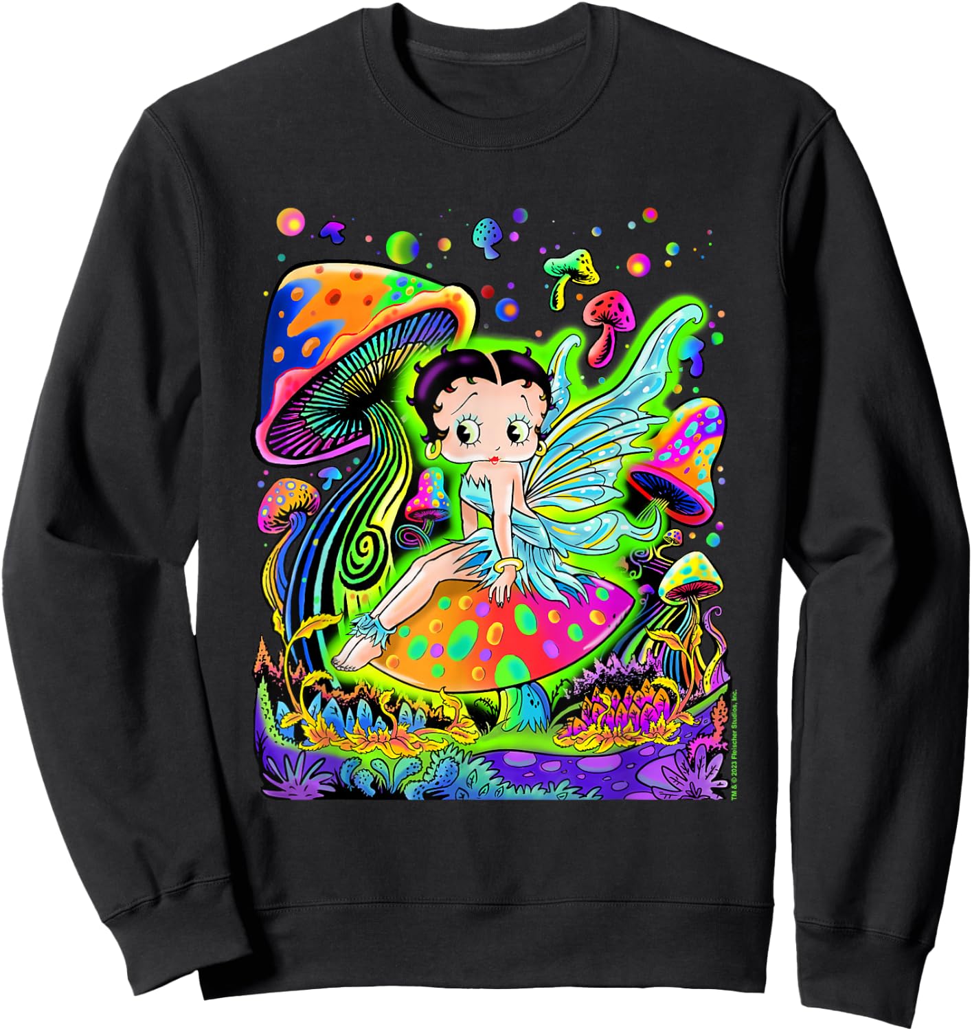 Betty Boop Blacklight Poster Sweatshirt - Sweatshirt | Black