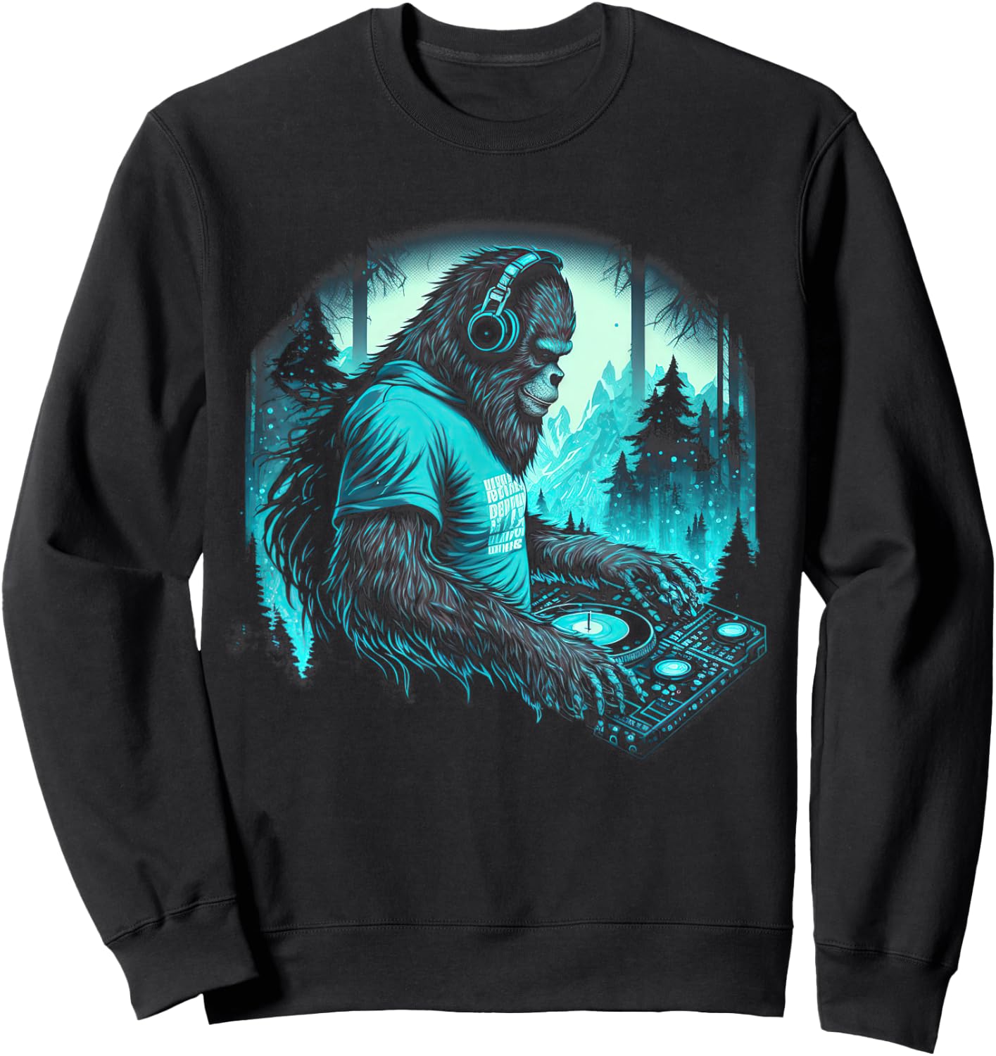 DJ Bigfoot Headphone EDM Music Sweatshirt - Sweatshirt | Black