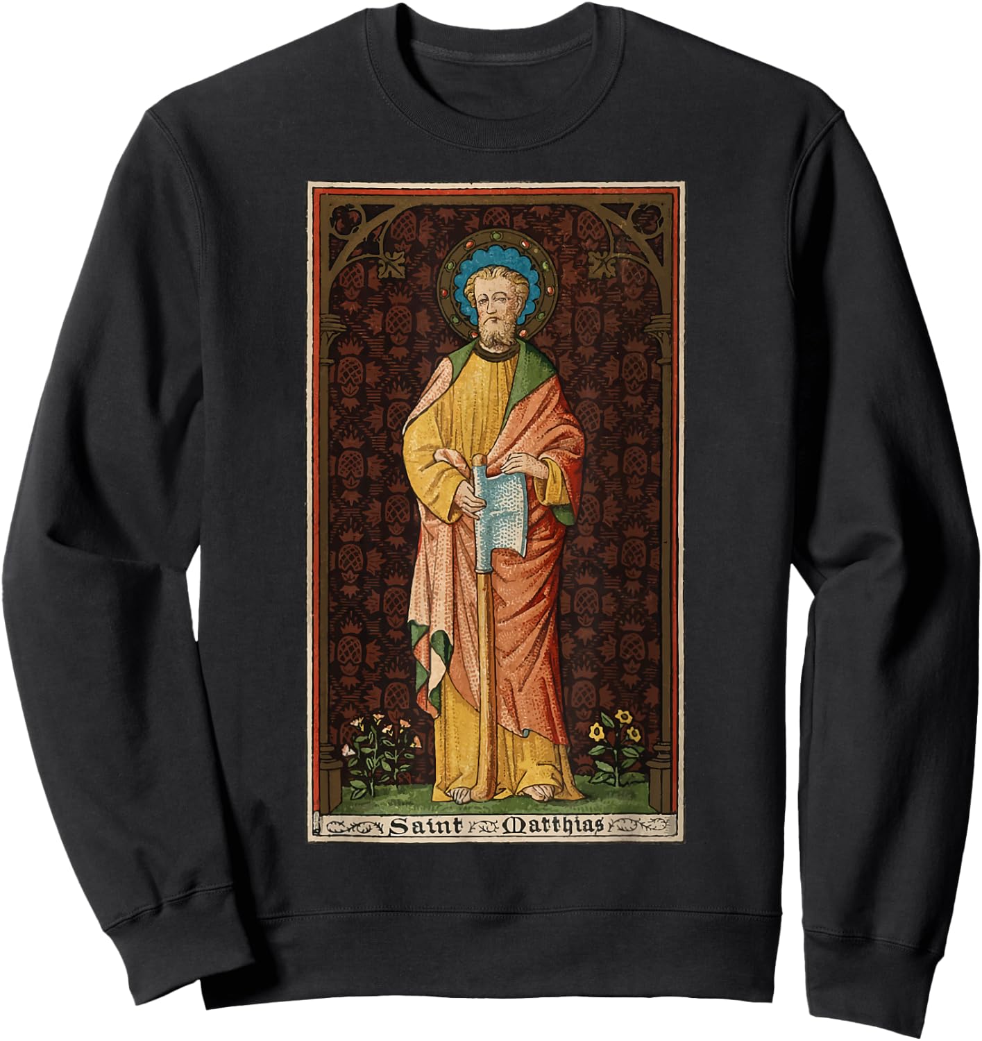 St Matthias the Apostle Axe Vintage Catholic Patron Saint Sweatshirt - Sweatshirt | Black