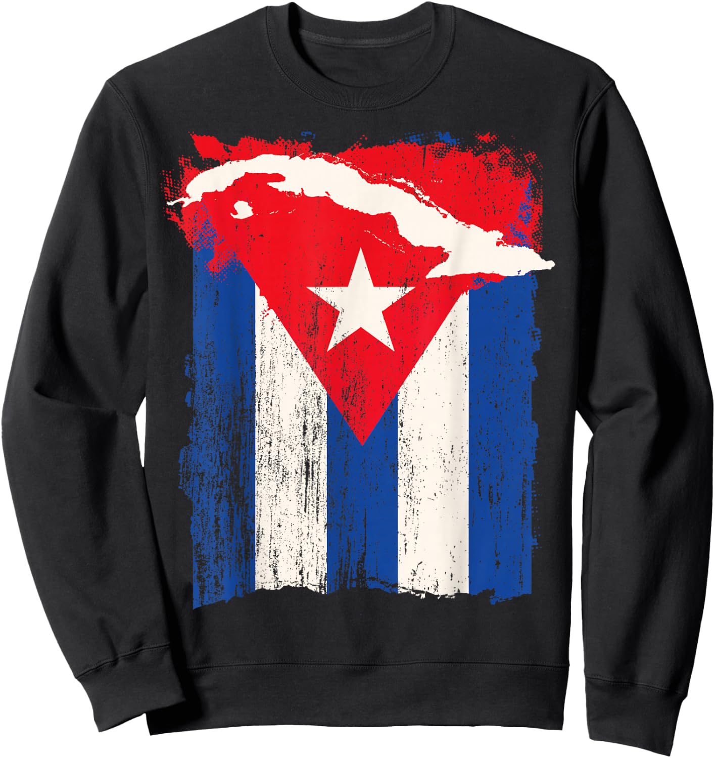Cuba Flag Shirt Cuban Hispanic Heritage Month Revolution Day Sweatshirt - Sweatshirt | Black